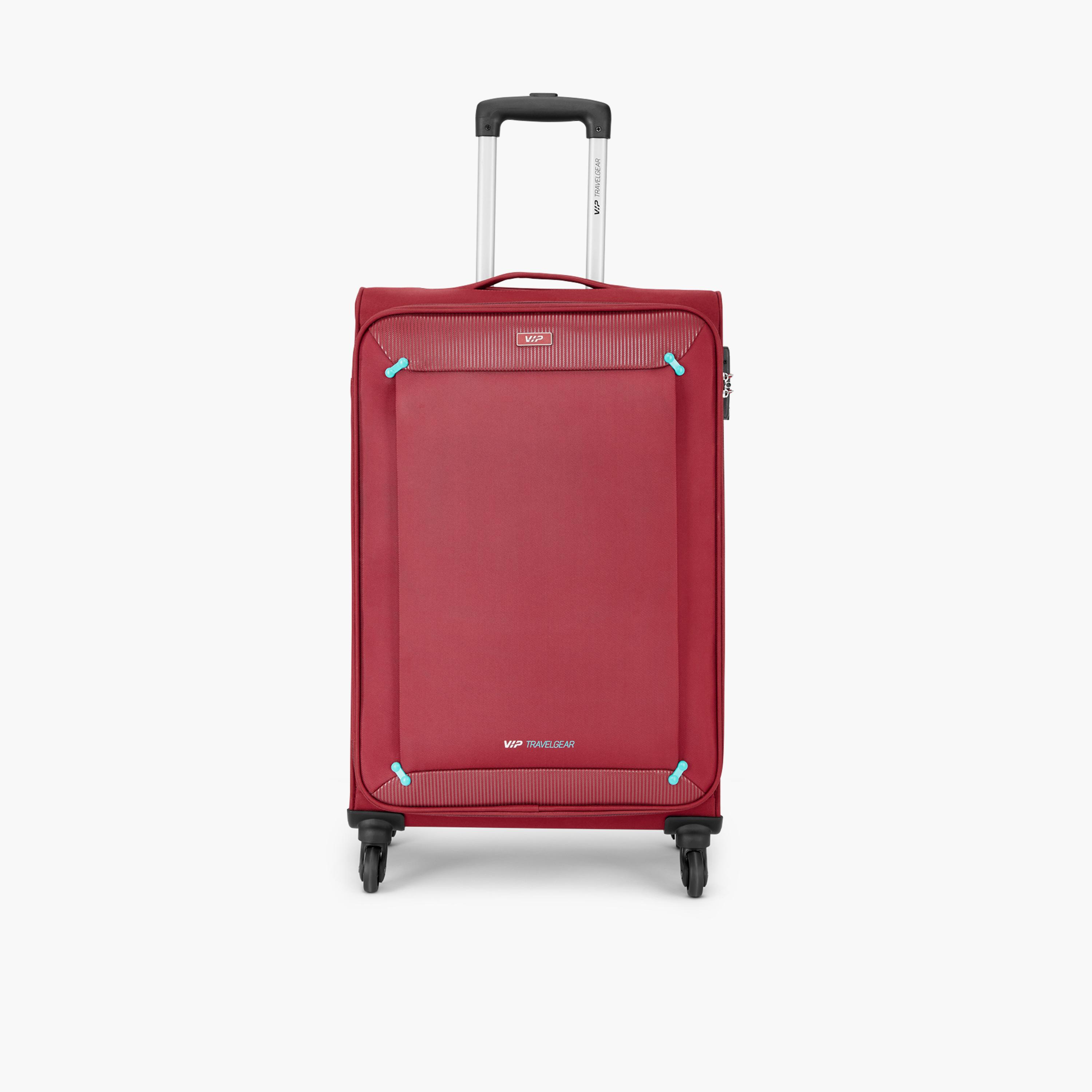 VIP Staple Plus 57 CM Small Cabin Nylon Soft Sided 4-Wheeler Spinner Trolley Bag with Combination Lock | VIP STAPLE PLUS-travel-luggagesandbags-luggage-image-1