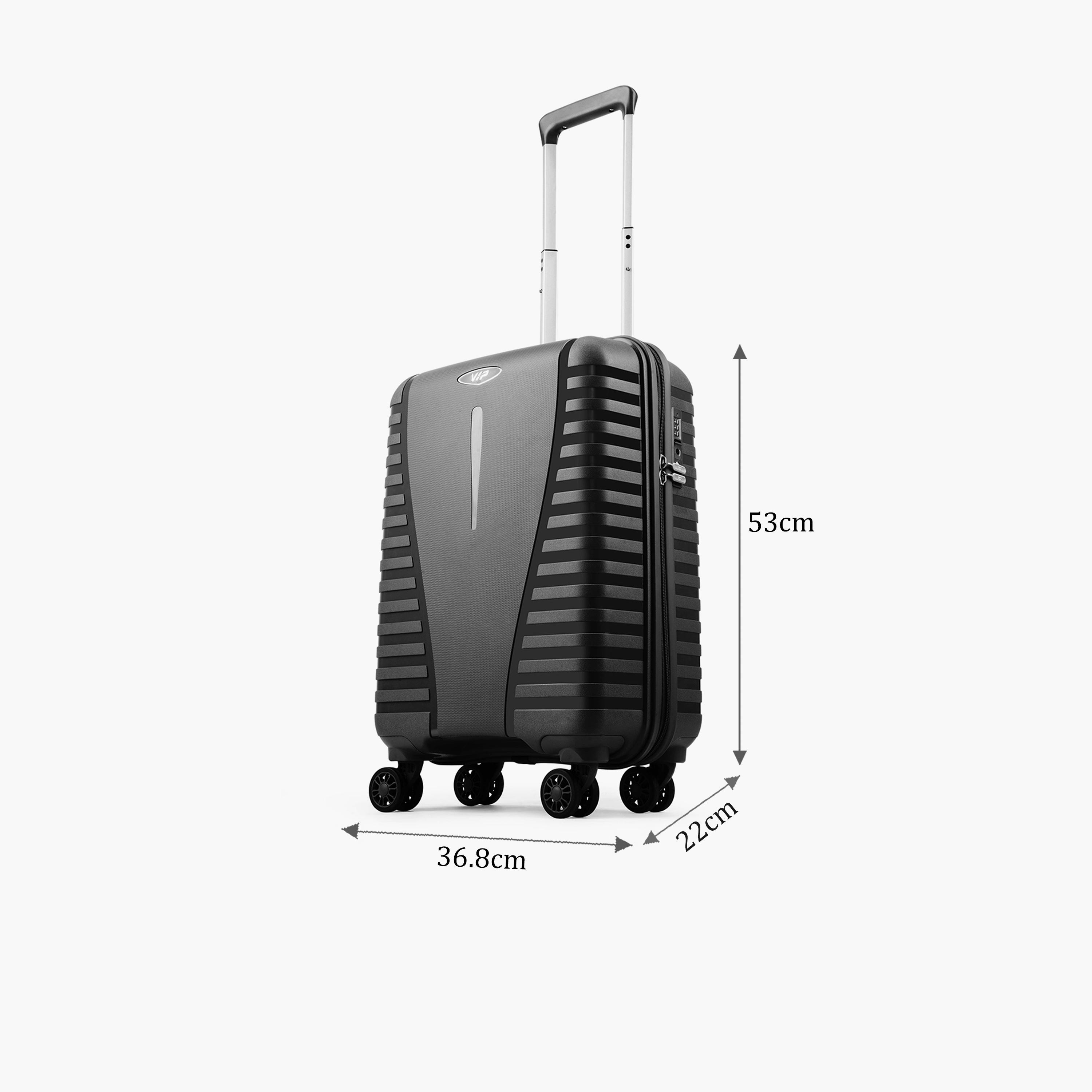VIP Quest Plus 55 CM Small Cabin Polycarbonate Hard Sided 4-Wheeler Spinner Trolley Bag with TSA-approved Combination Lock | VIP QUEST PLUS-travel-luggagesandbags-luggage-image-2
