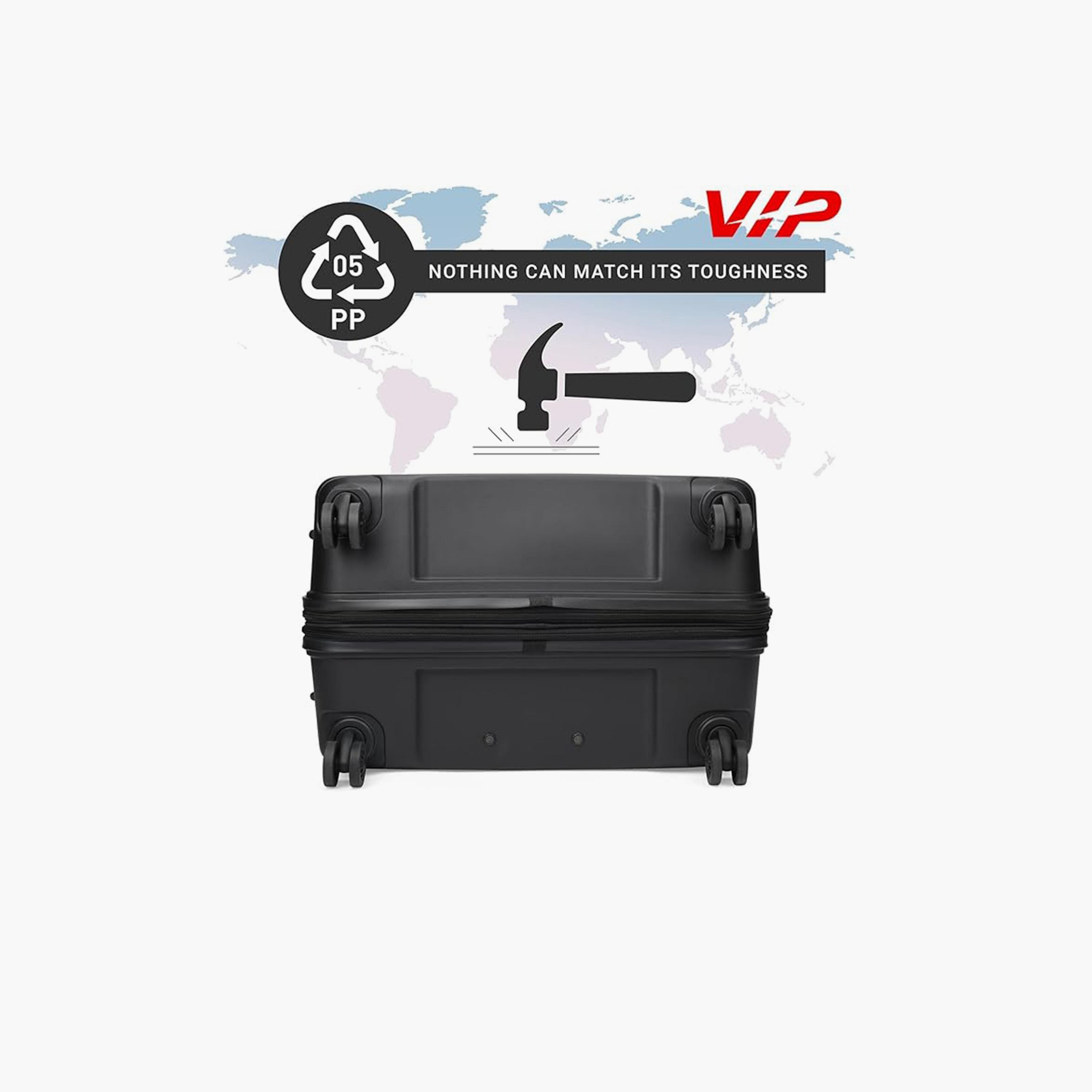 VIP Cityscape Plus 55 CM Small Cabin Polypropylene Hard Sided 4-Wheeler Spinner Trolley Bag with TSA-approved Combination Lock | VIP CITYSCAPE PLUS-travel-luggagesandbags-luggage-image-5