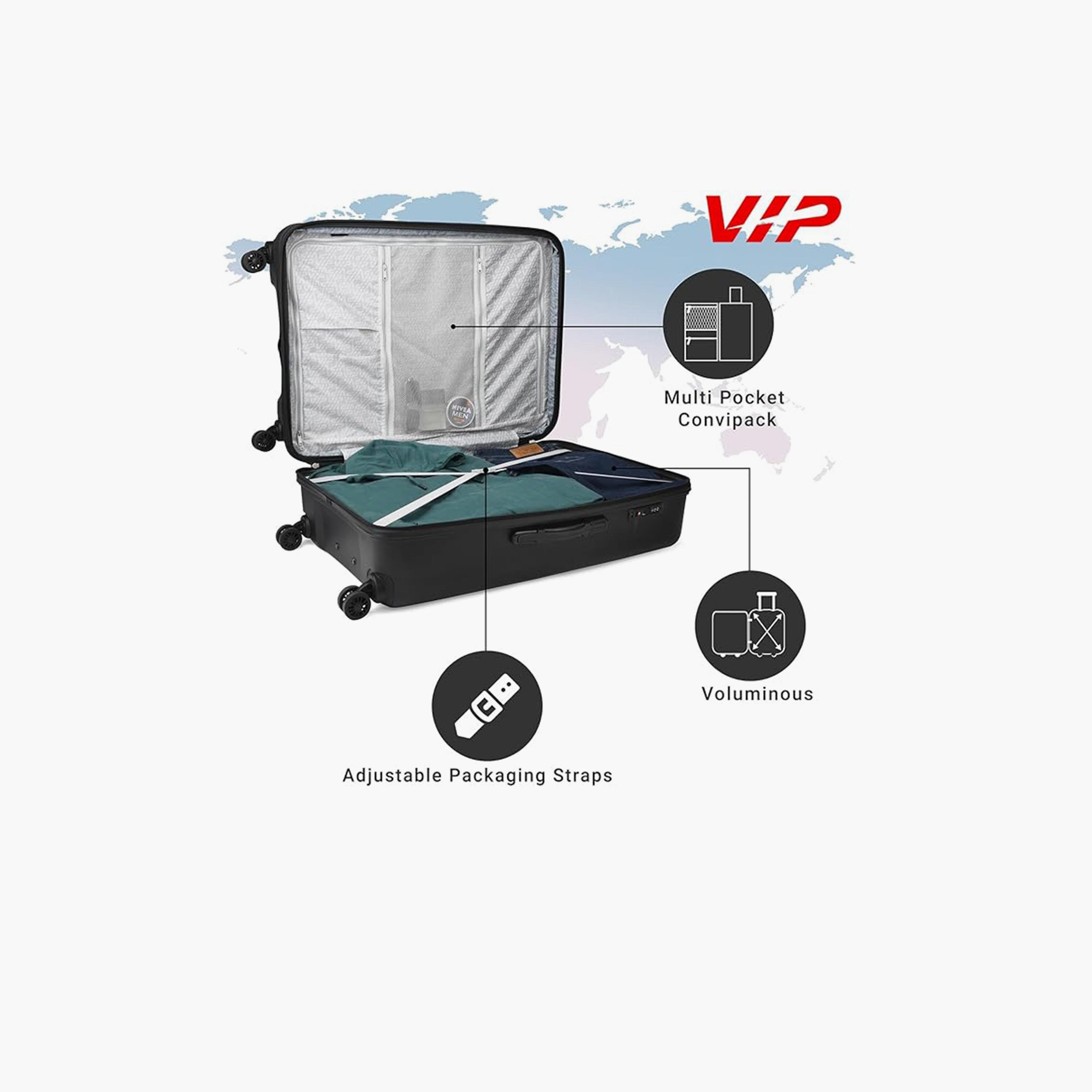 VIP Cityscape Plus 55 CM Small Cabin Polypropylene Hard Sided 4-Wheeler Spinner Trolley Bag with TSA-approved Combination Lock | VIP CITYSCAPE PLUS-travel-luggagesandbags-luggage-image-6