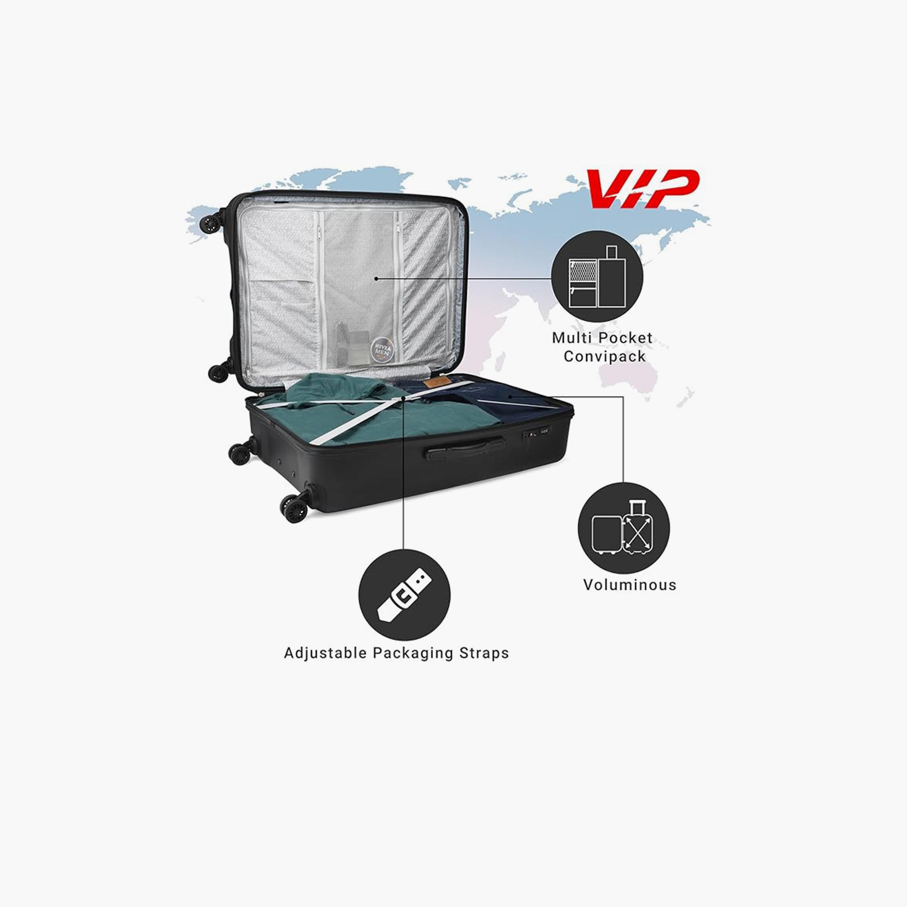 VIP Cityscape Plus 67 CM Medium Check-in Polypropylene Hard Sided 4-Wheeler Spinner Trolley Bag with TSA-approved Combination Lock | VIP CITYSCAPE PLUS-travel-luggagesandbags-luggage-image-6