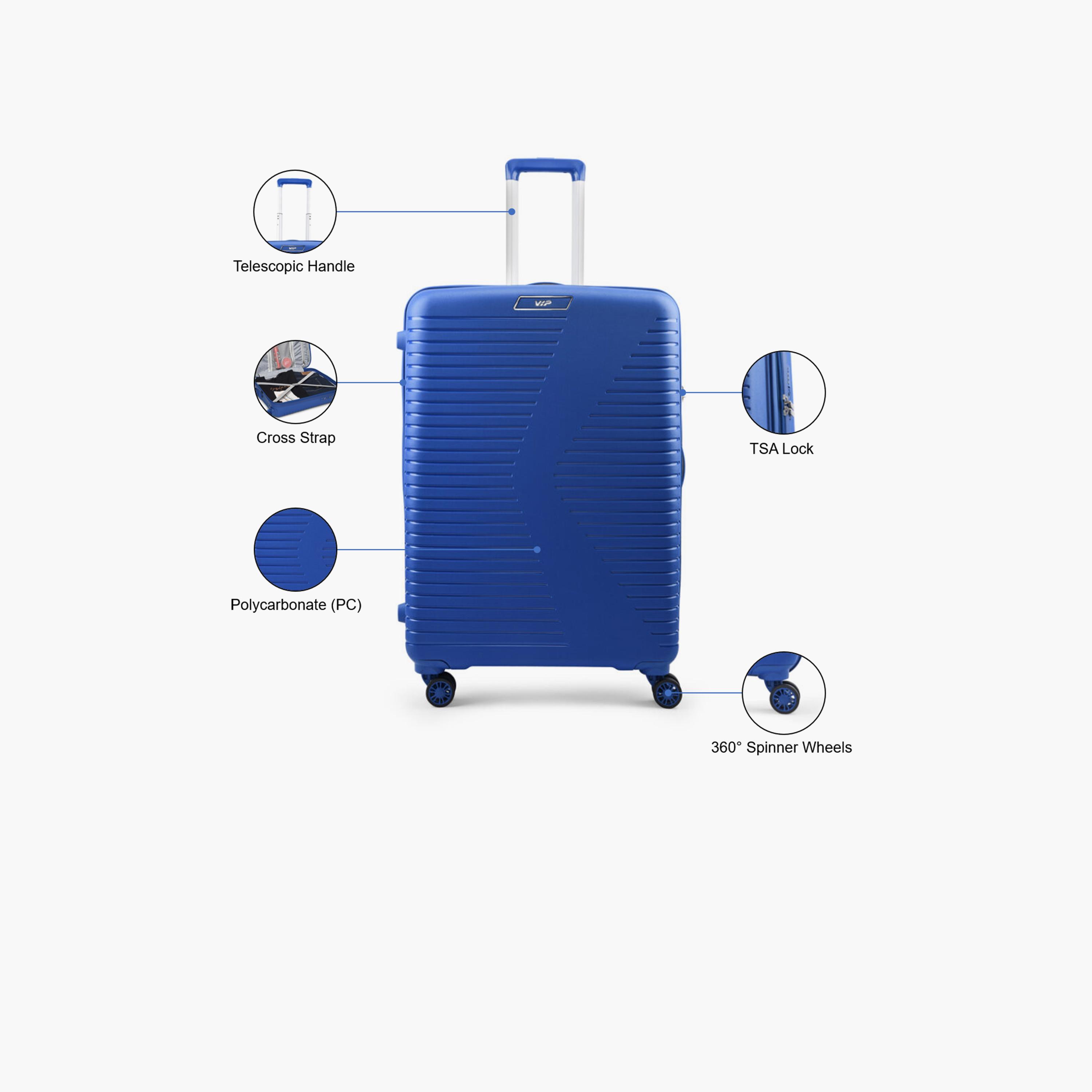 VIP Karl Plus 76 CM Large Check-in Polypropylene Hard Sided 4-Wheeler Spinner Trolley Bag with TSA-approved Combination Lock | VIP KARL PLUS-travel-luggagesandbags-luggage-image-3
