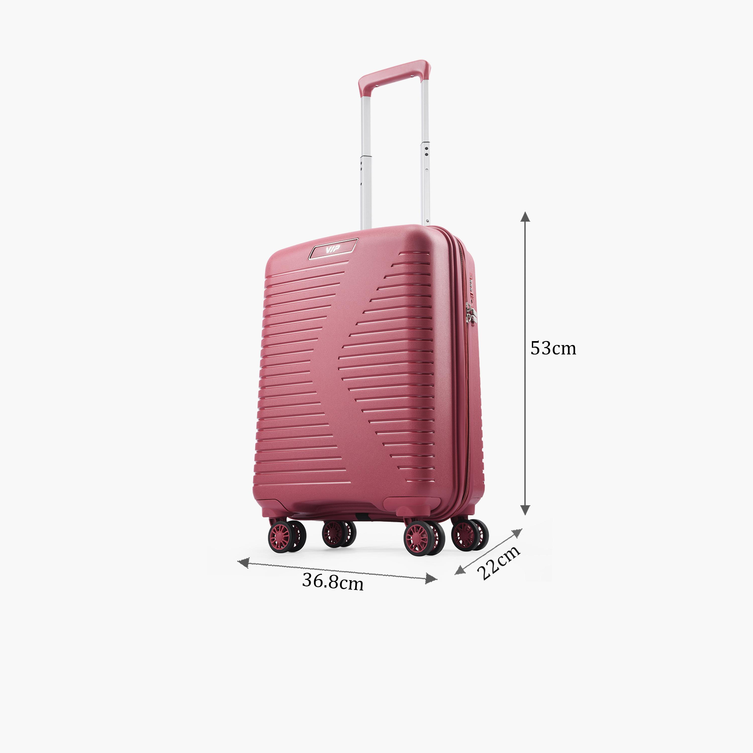 VIP Karl Plus 55 CM Small Cabin Polypropylene Hard Sided 4-Wheeler Spinner Trolley Bag with TSA-approved Combination Lock | VIP KARL PLUS-travel-luggagesandbags-luggage-image-2