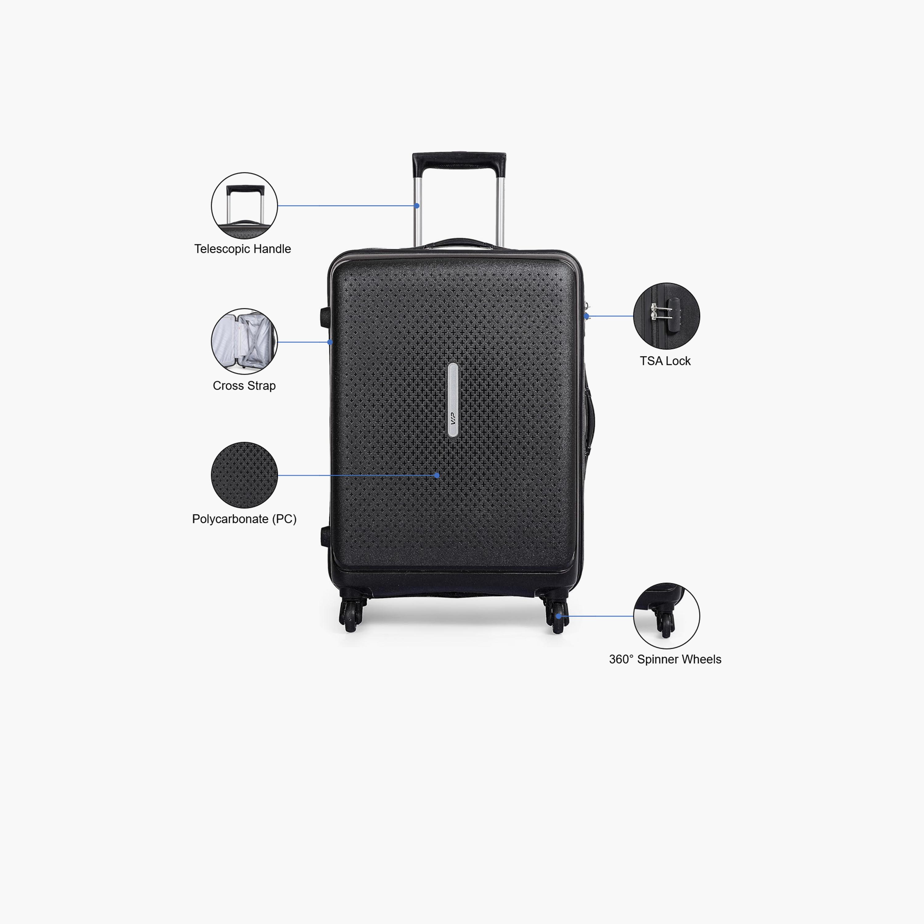 VIP Stargaze 65 CM Medium Check-in Polycarbonate Hard Sided 4-Wheeler Spinner Trolley Bag with TSA-approved Combination Lock | VIP Stargaze-travel-luggagesandbags-luggage-image-3