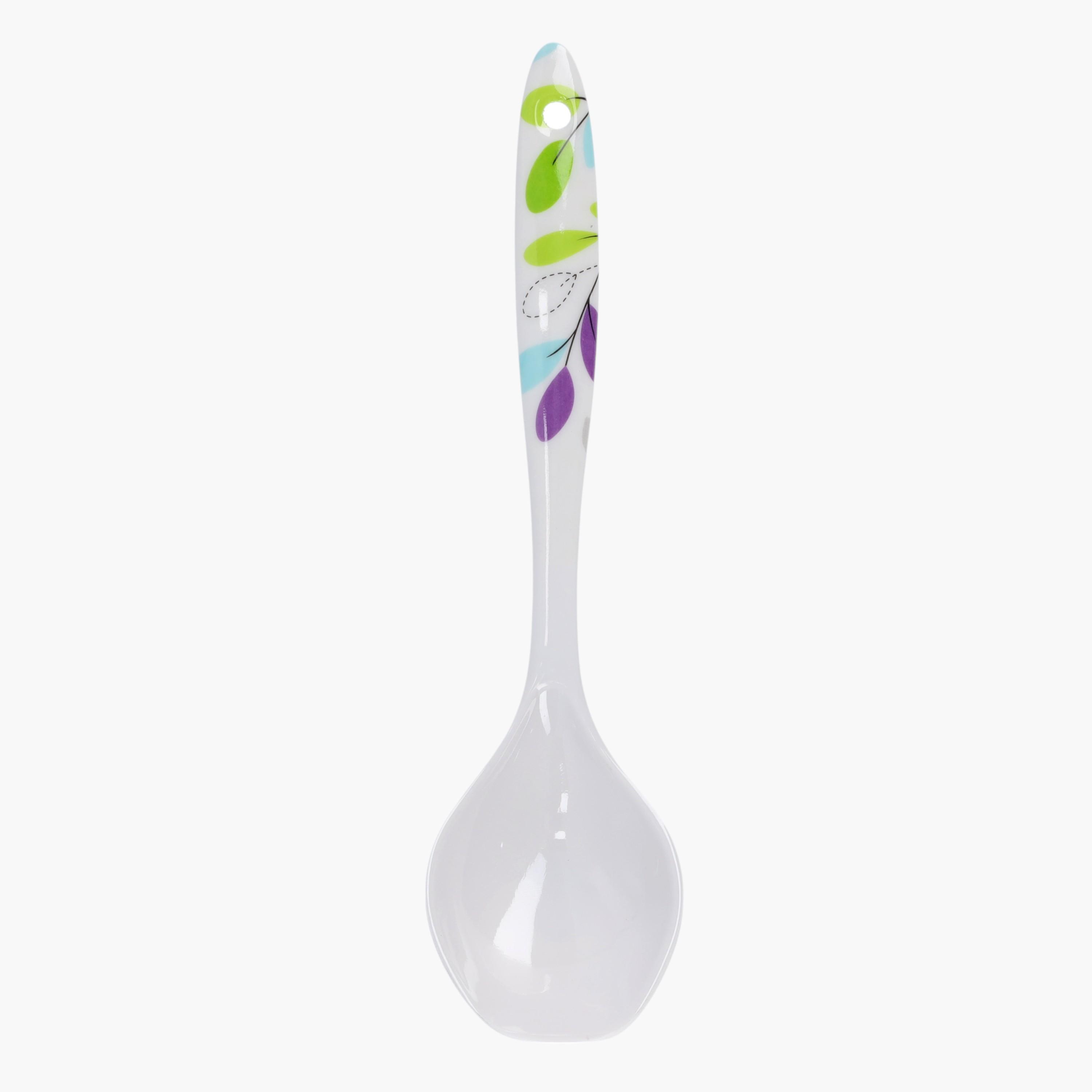 ملعقة تقديم ميلامين بطبعات ورق شجر من رويال فورد-household-kitchen-kitchentoolsandutensils-cookingutensils-image-1