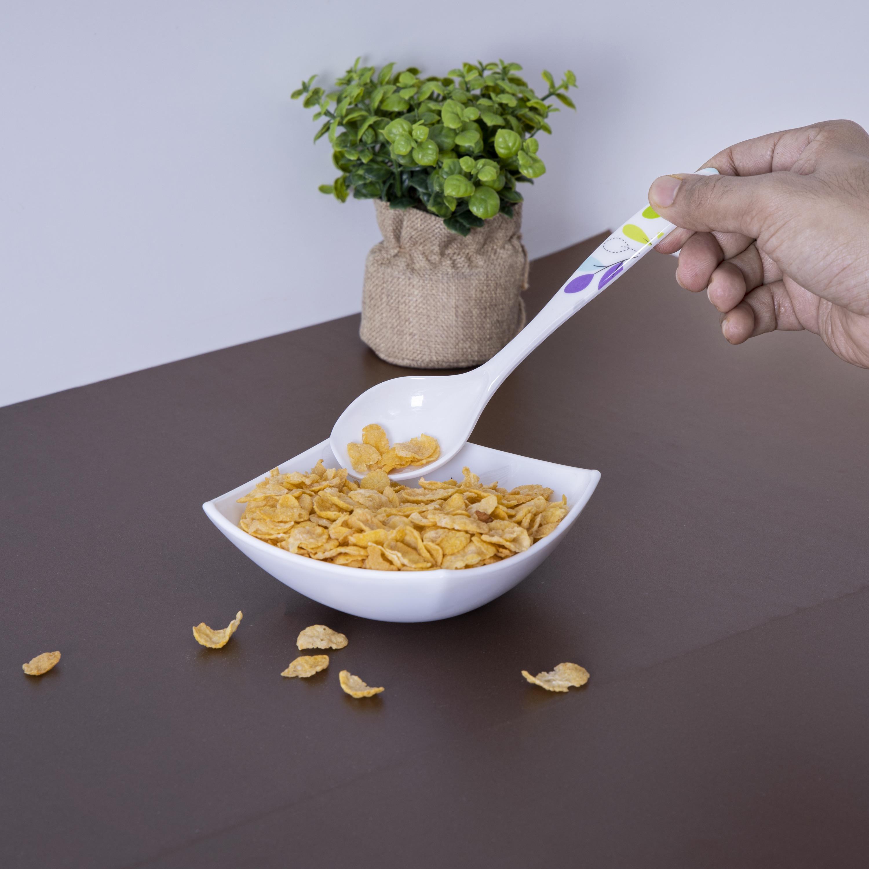 ملعقة تقديم ميلامين بطبعات ورق شجر من رويال فورد-household-kitchen-kitchentoolsandutensils-cookingutensils-image-2