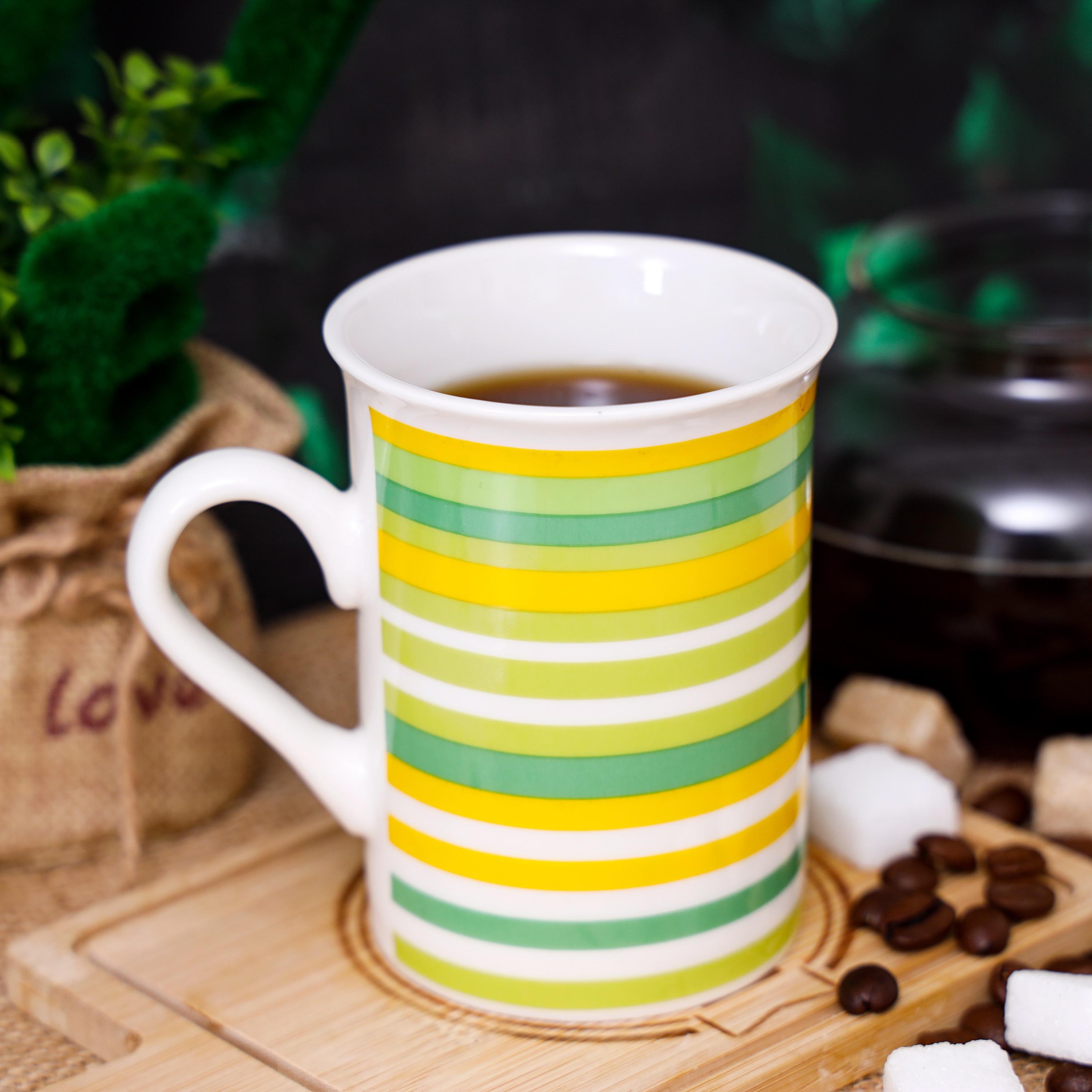 Striped Ceramic Mug with Handle - 296 ml-household-dining-teaandcoffee-mugsandcups-image-2