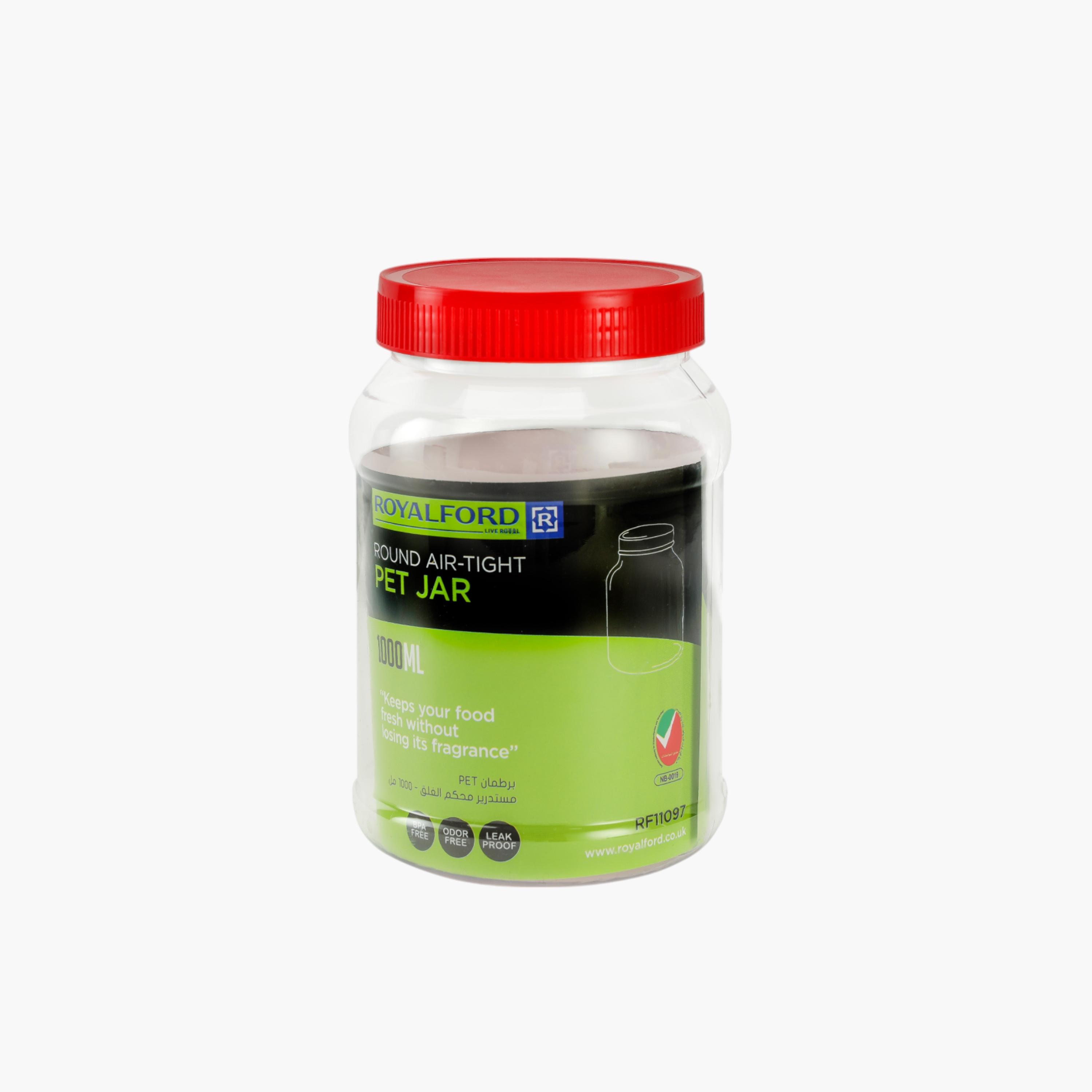 Round Air-Tight Pet Jar - 1 L-household-kitchen-foodstorage-containers-image-4