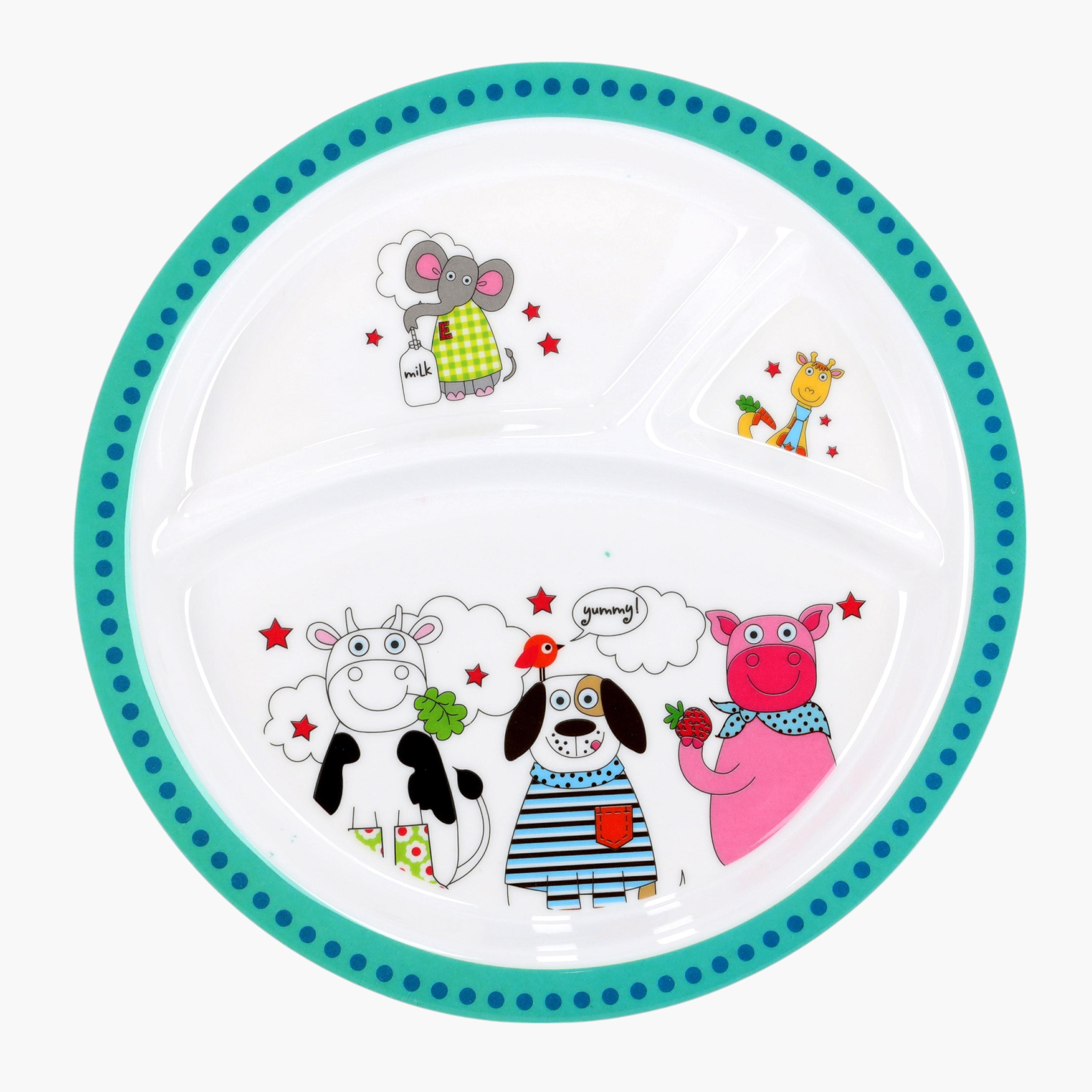 Animal Print 3-Section Plate-household-dining-dinnerware-plates-image-1