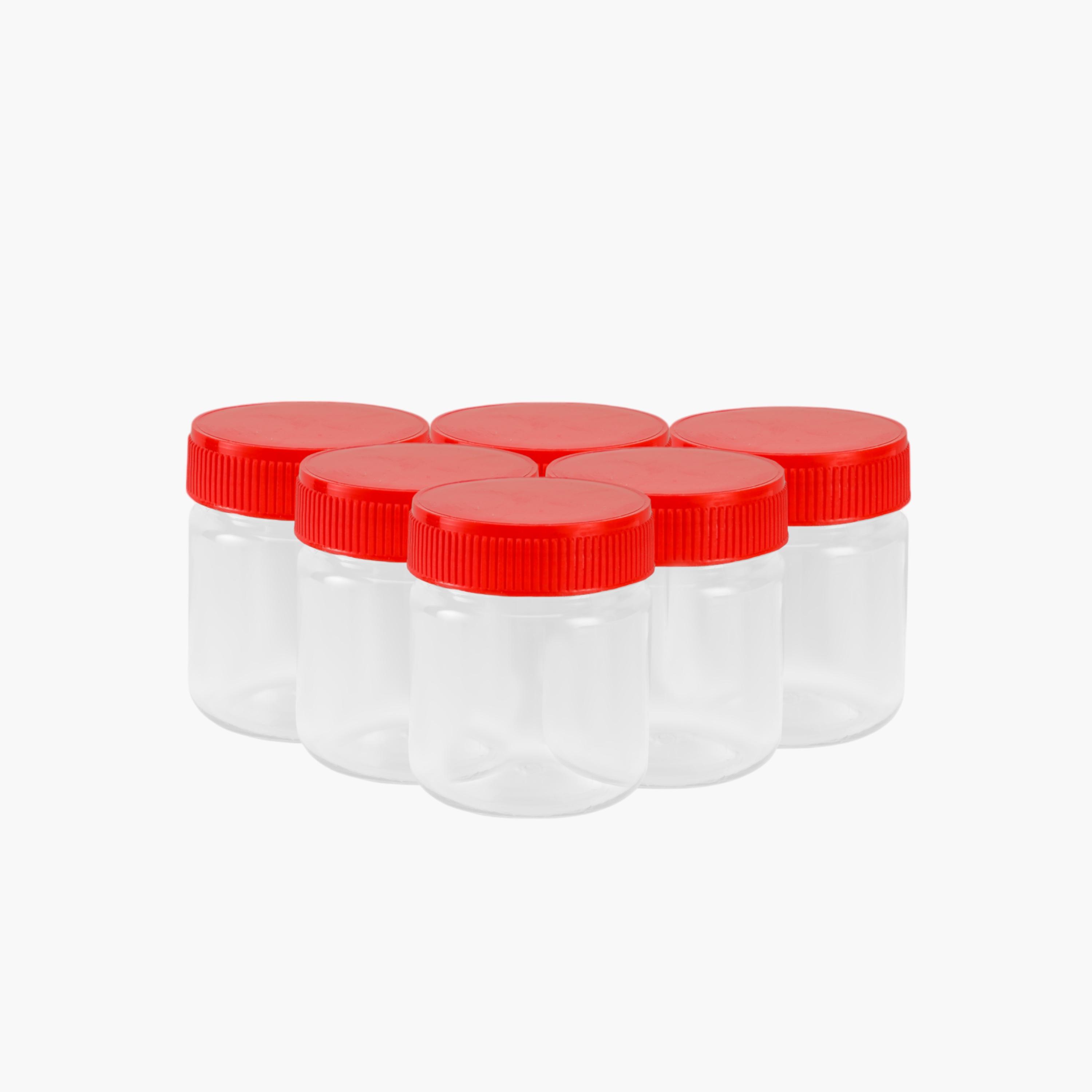 Royalford 6-Piece Solid Round Airtight PET Jar Set - 100 ml-household-kitchen-foodstorage-containers-image-5