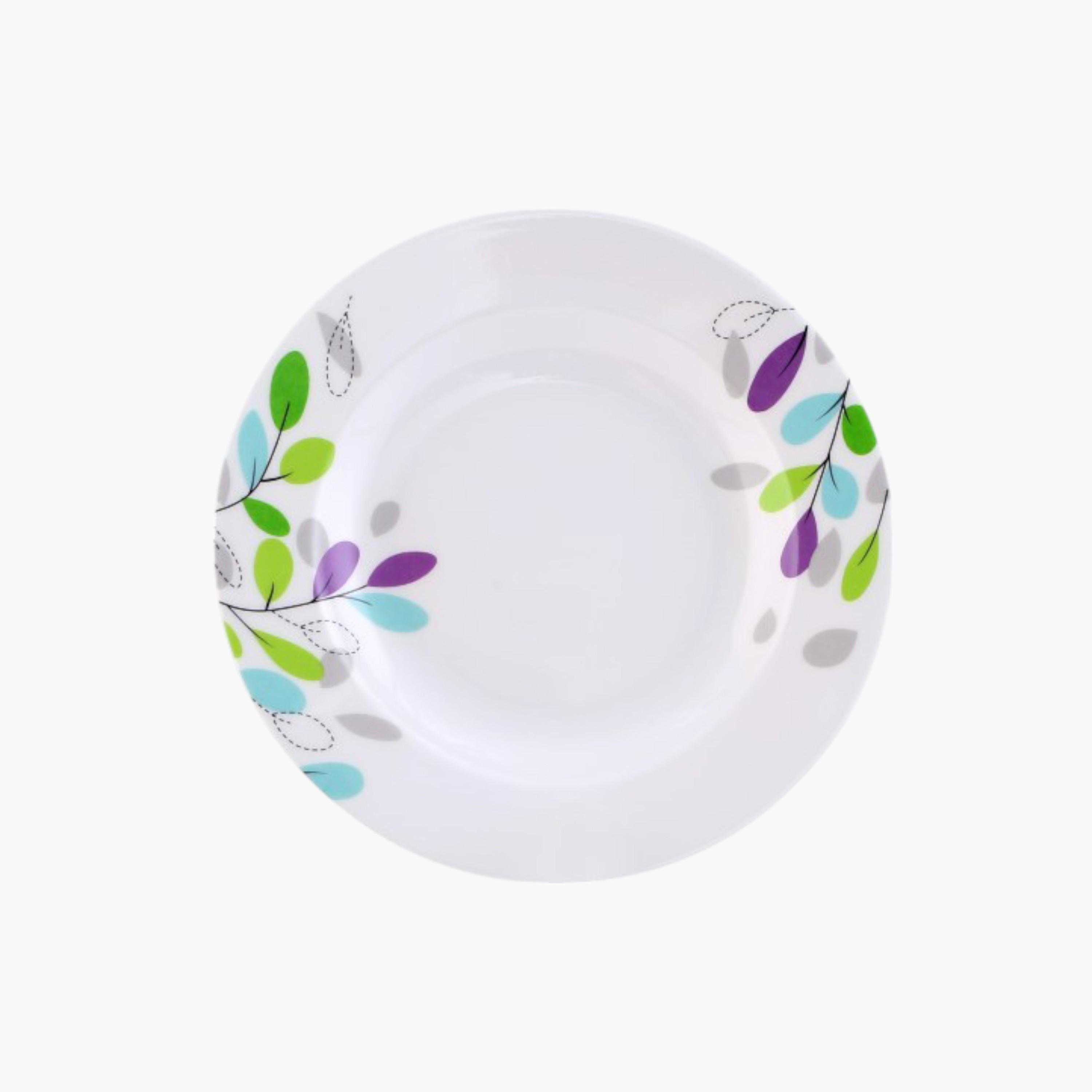 Leaf Print Melamine Plate-household-dining-dinnerware-plates-image-1