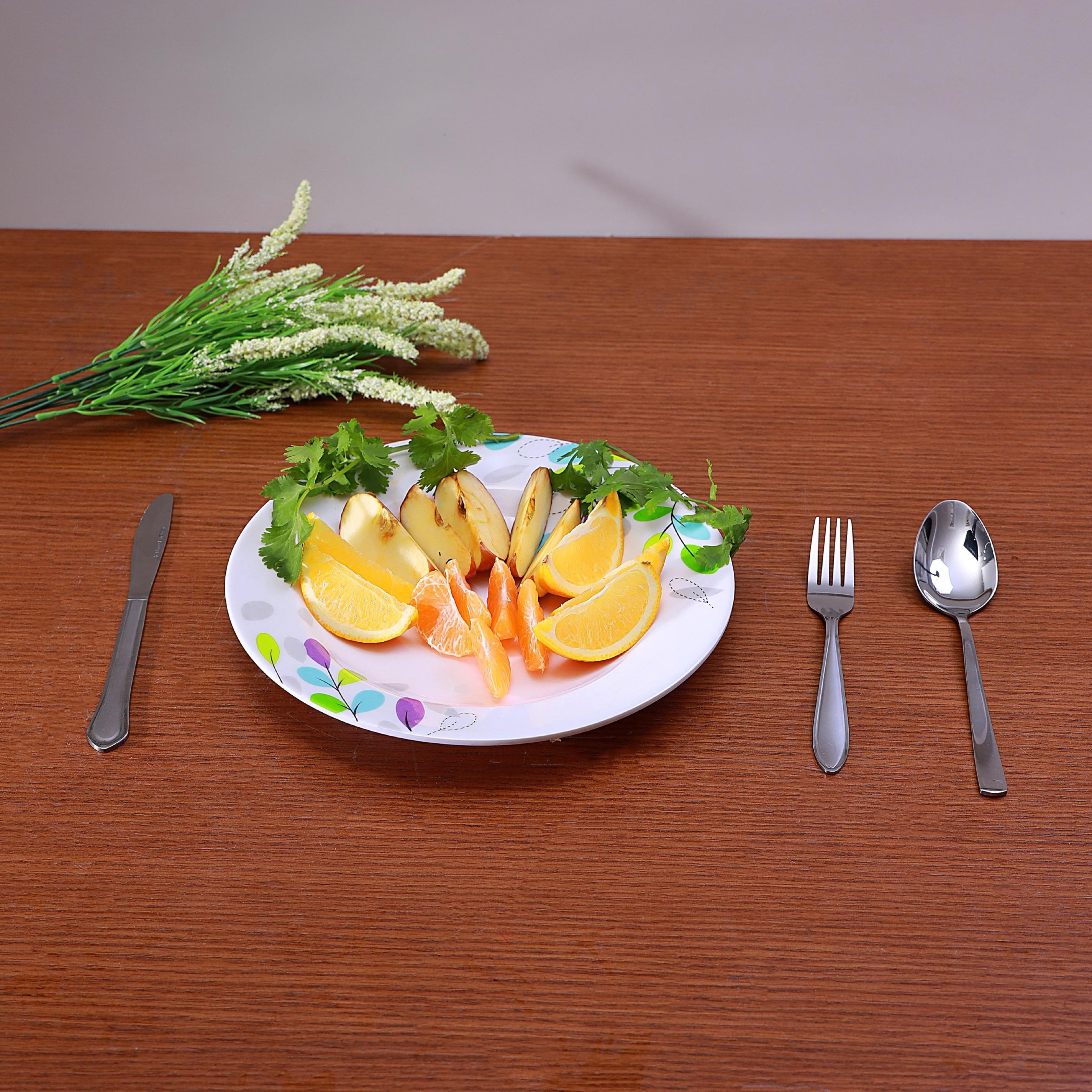 Leaf Print Melamine Plate-household-dining-dinnerware-plates-image-4