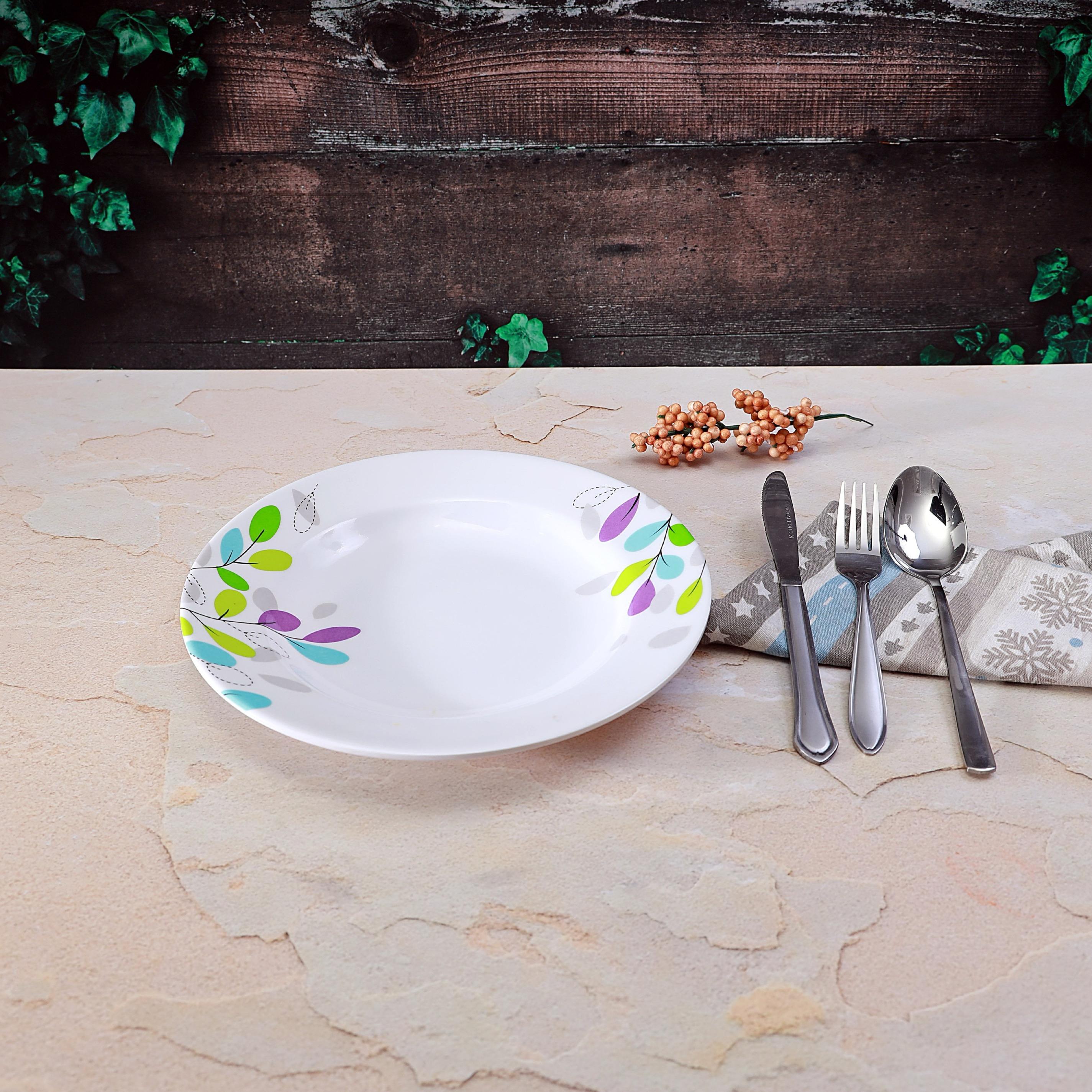 Leaf Print Melamine Plate-household-dining-dinnerware-plates-image-5