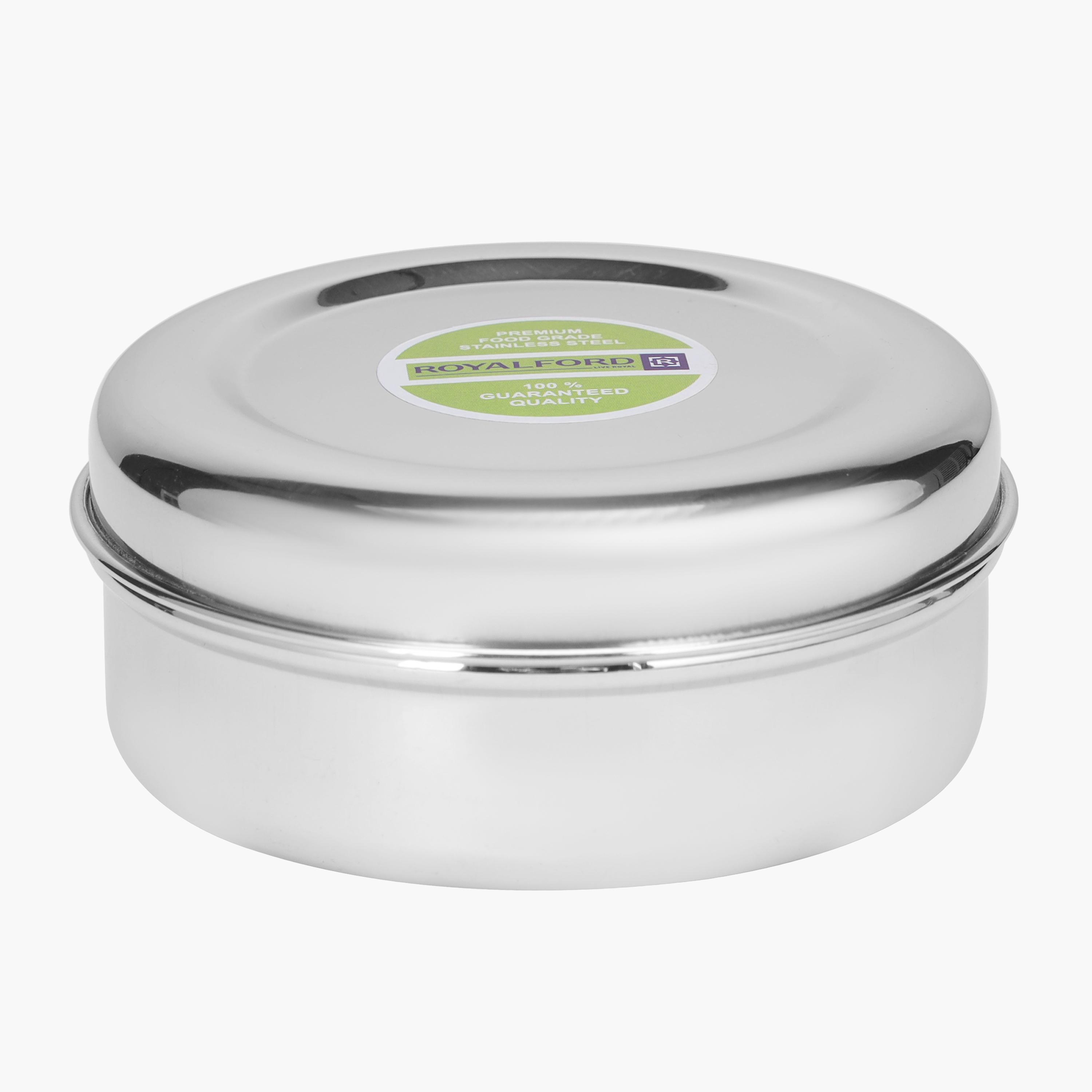 Round Stainless Steel Container with Lid-household-kitchen-foodstorage-containers-image-1