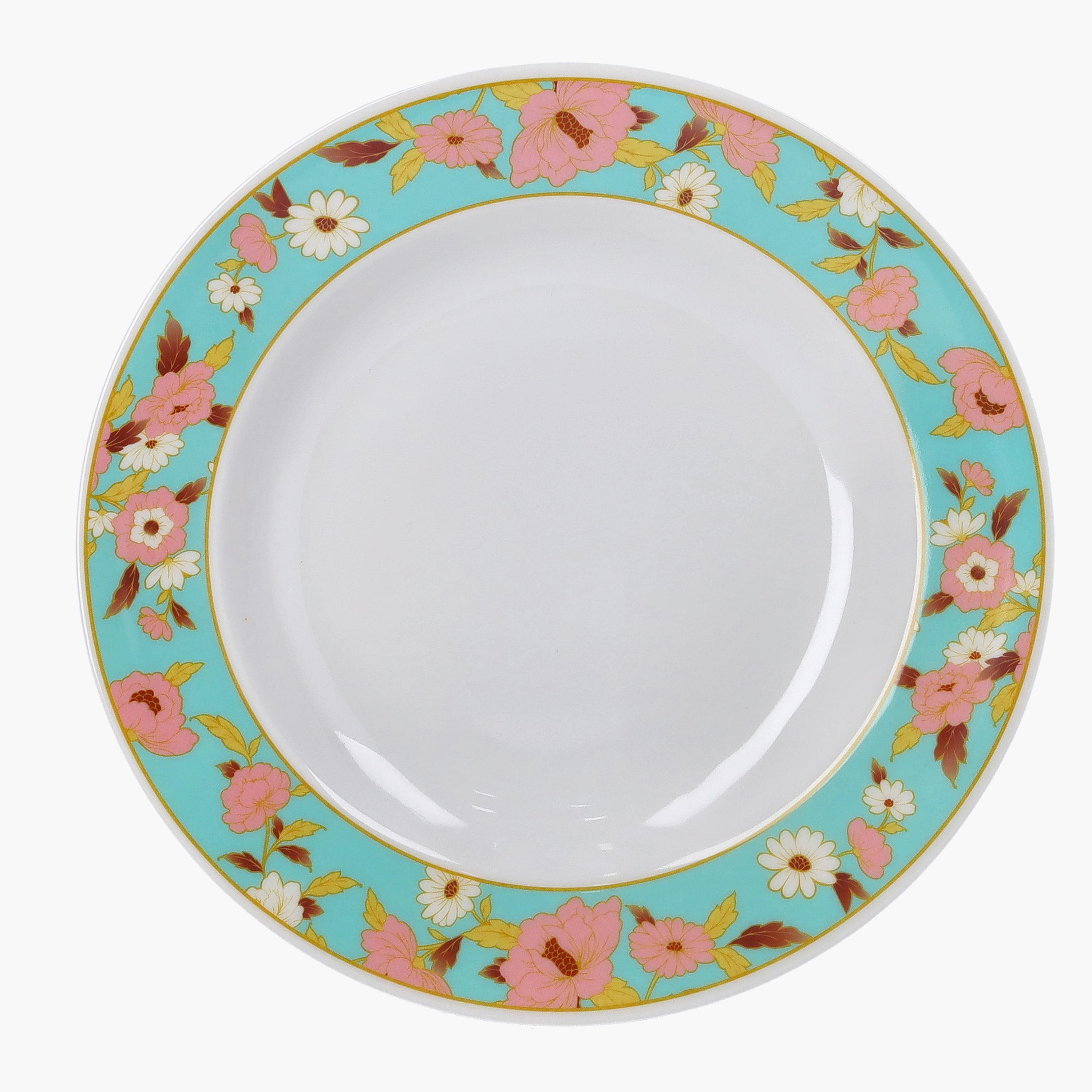 Floral Print Melamine Deep Plate - 25 cms-household-dining-dinnerware-plates-image-1