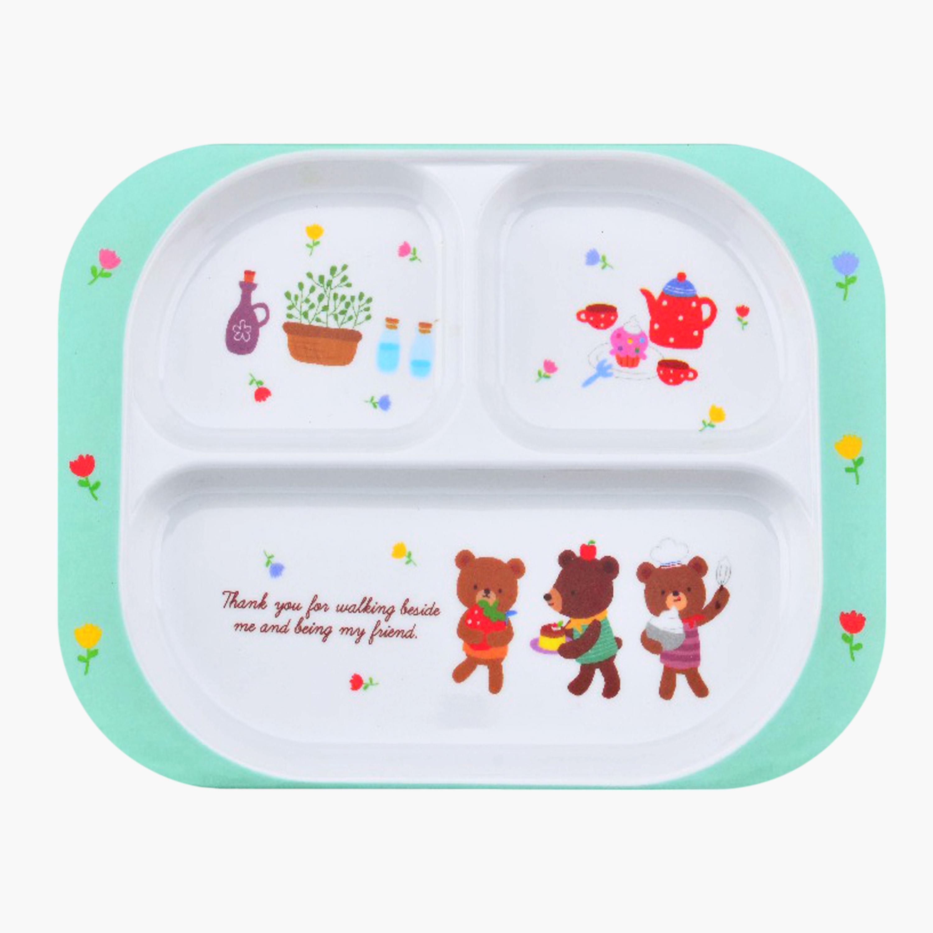 صحن ميلامين 3 أقسام بطبعات من رويال فورد - 26x19x2 سم-household-dining-dinnerware-plates-image-2