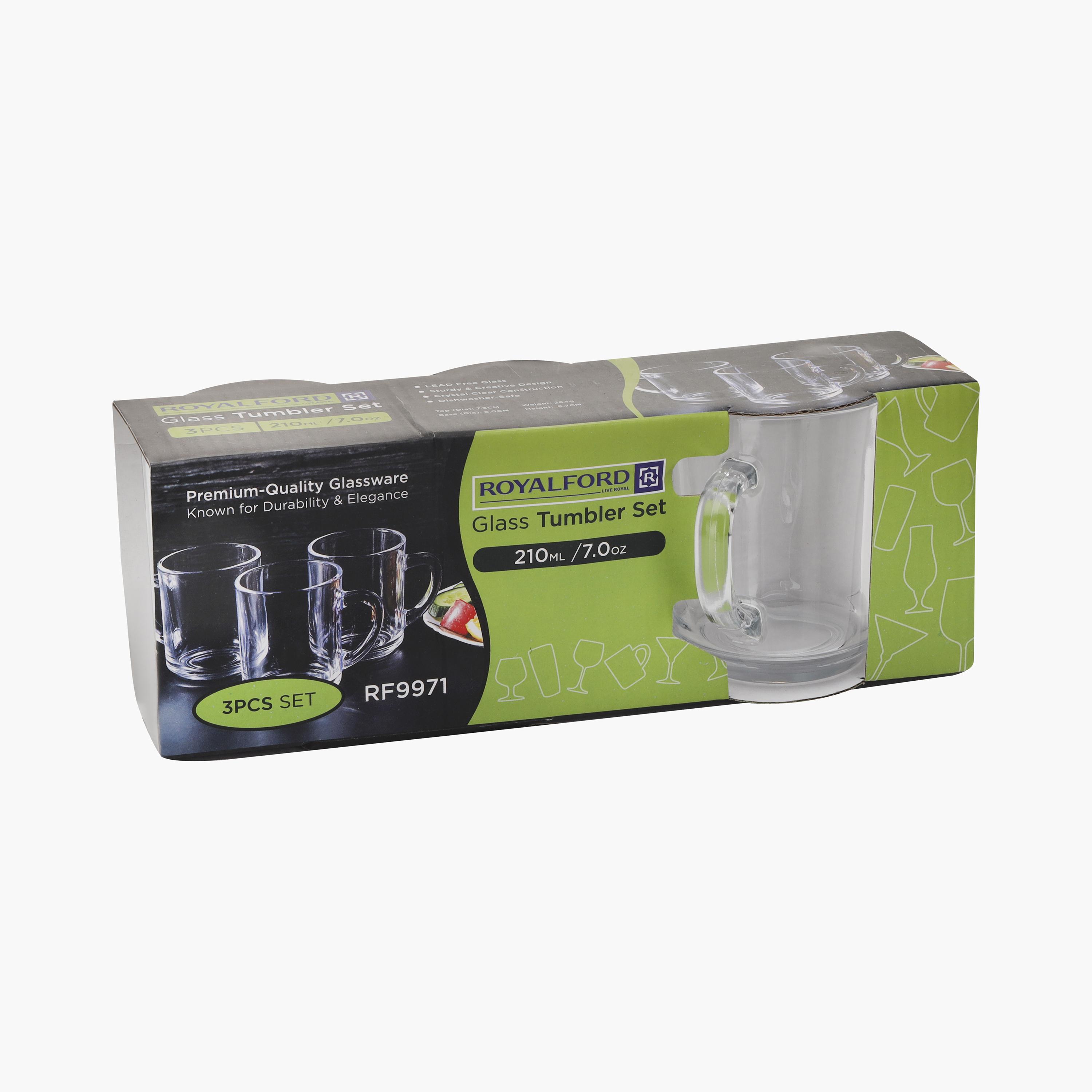 Glass 3-Piece Tumbler Set - 210 ml-household-dining-teaandcoffee-mugsandcups-image-2