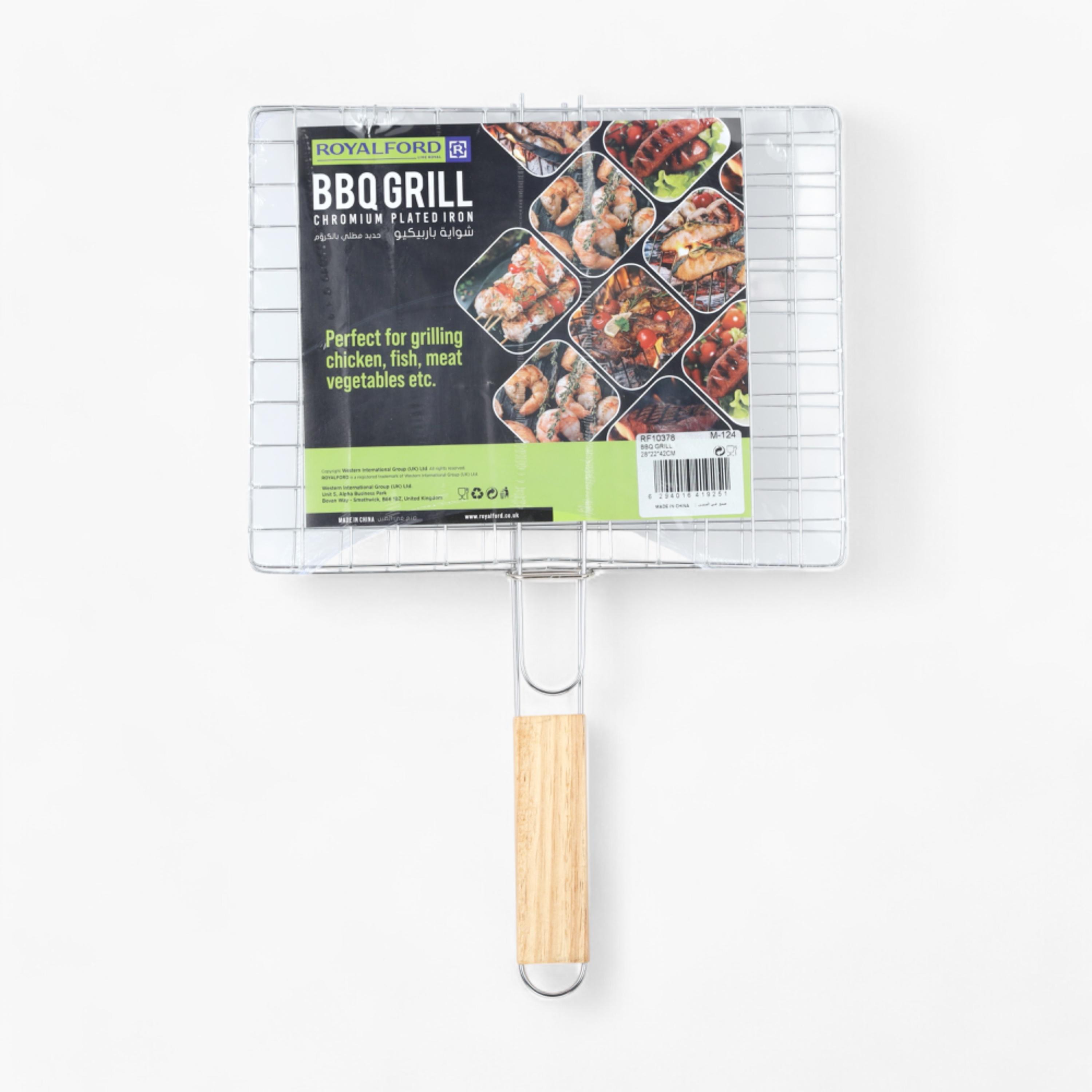 Iron Barbeque Grill with Wooden Handle-household-kitchen-kitchentoolsandutensils-foodpreparationtools-image-6