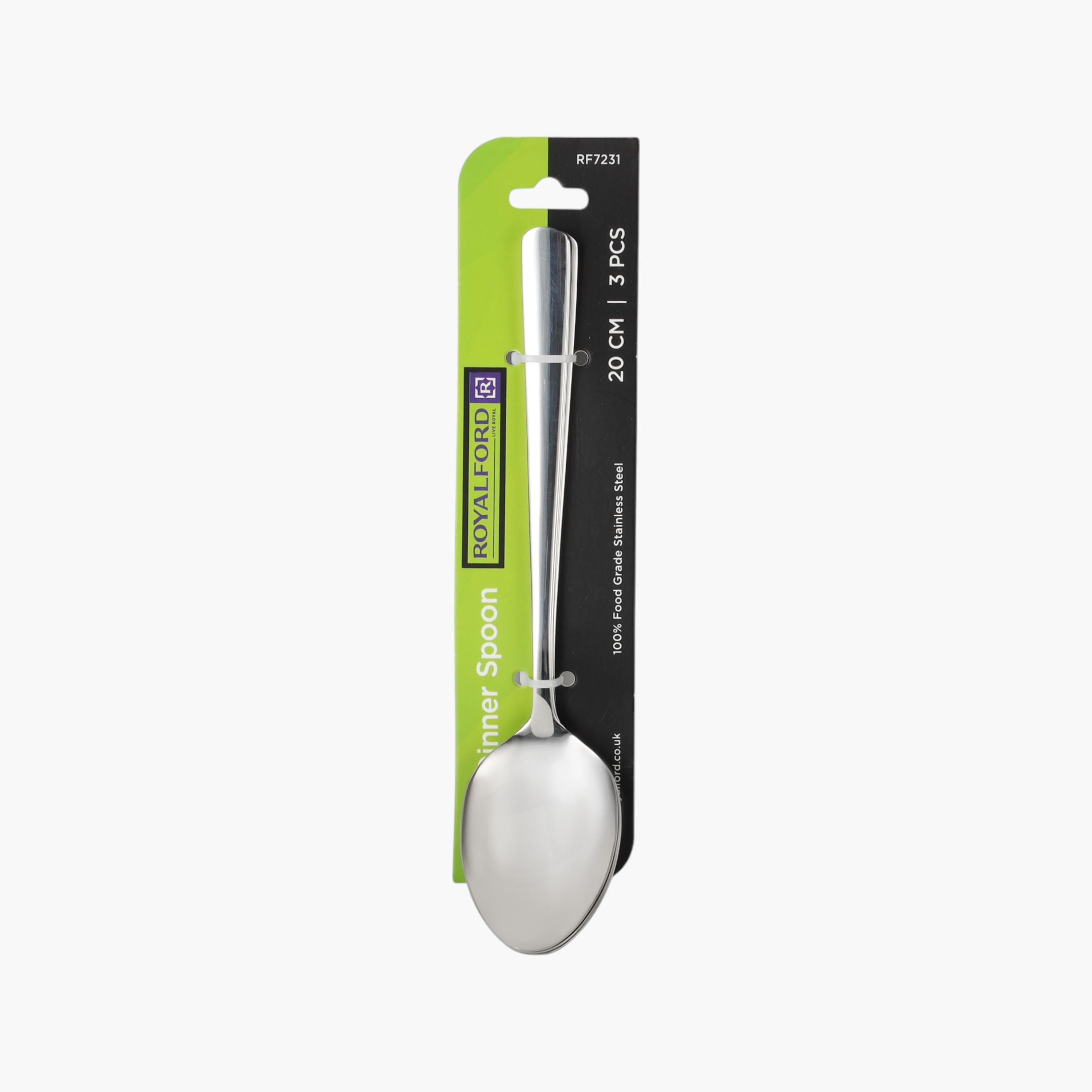 ملاعق عشاء ستانليس ستيل من رويال فورد - طقم 3 قطع-household-dining-cutlery-spoonsforksandknives-image-2