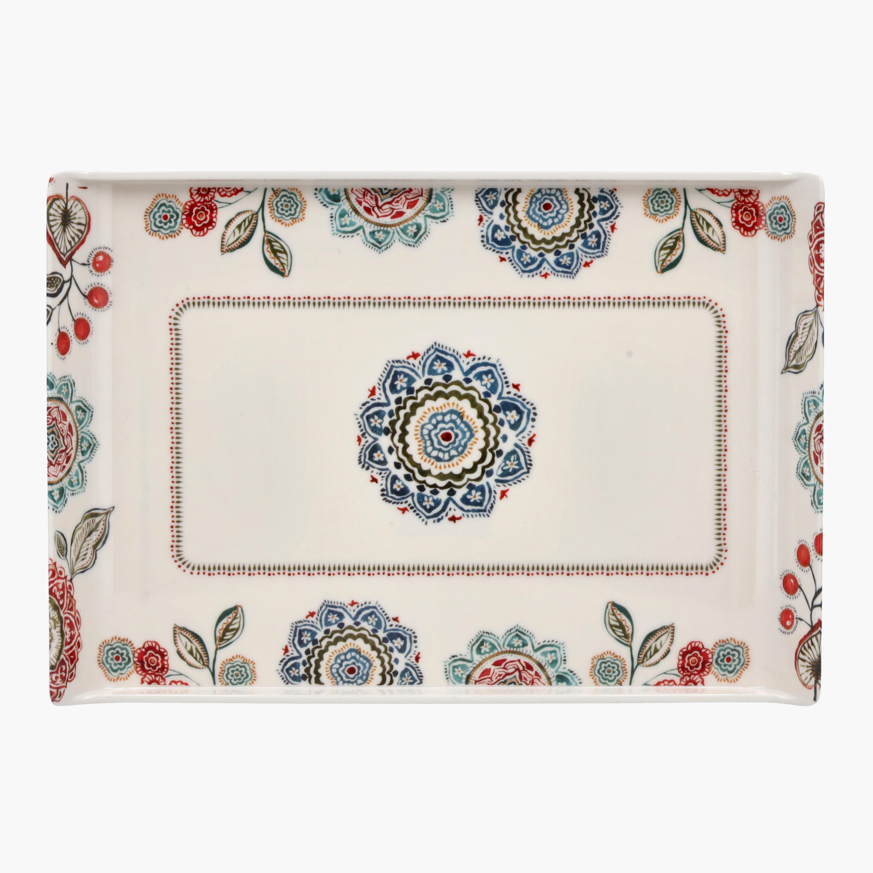 Printed Melamine Serving Tray - 39x56 cms-household-dining-serveware-servingtrays-image-1