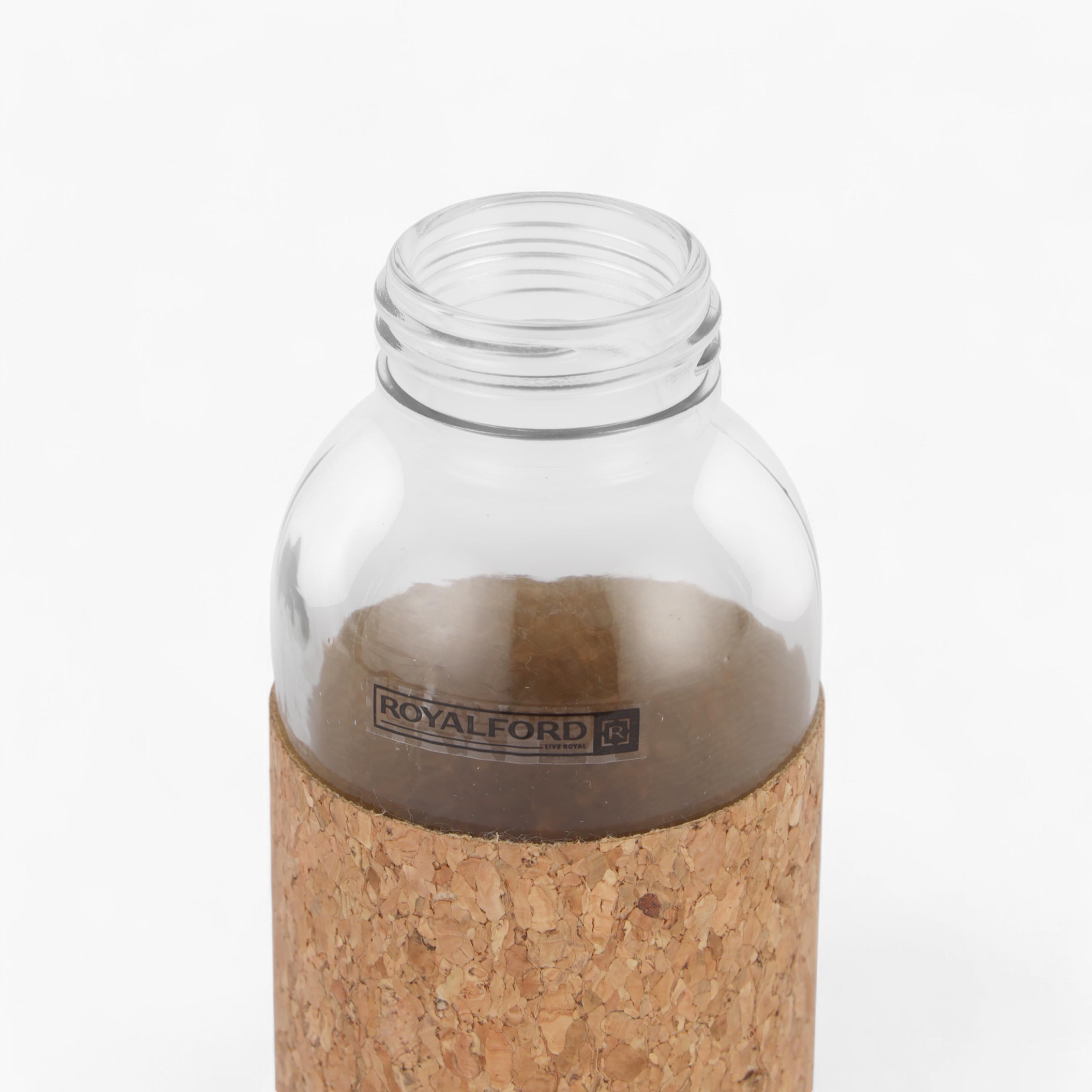 Transparent Glass Water Bottle with Bamboo Lid - 500 ml-school-waterbottles-image-5