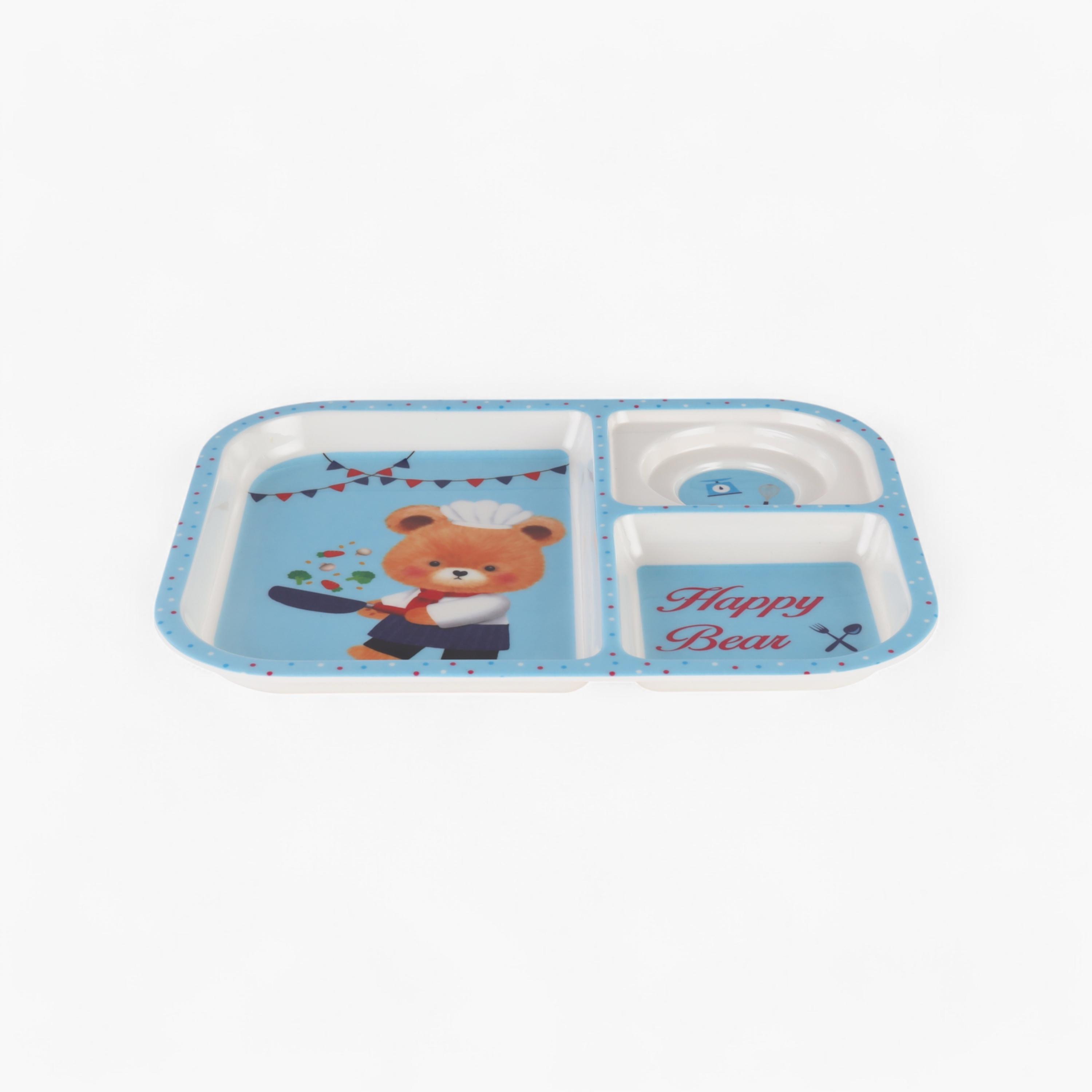Printed 3-Compartment Melamine Baby Plate-household-dining-dinnerware-plates-image-2