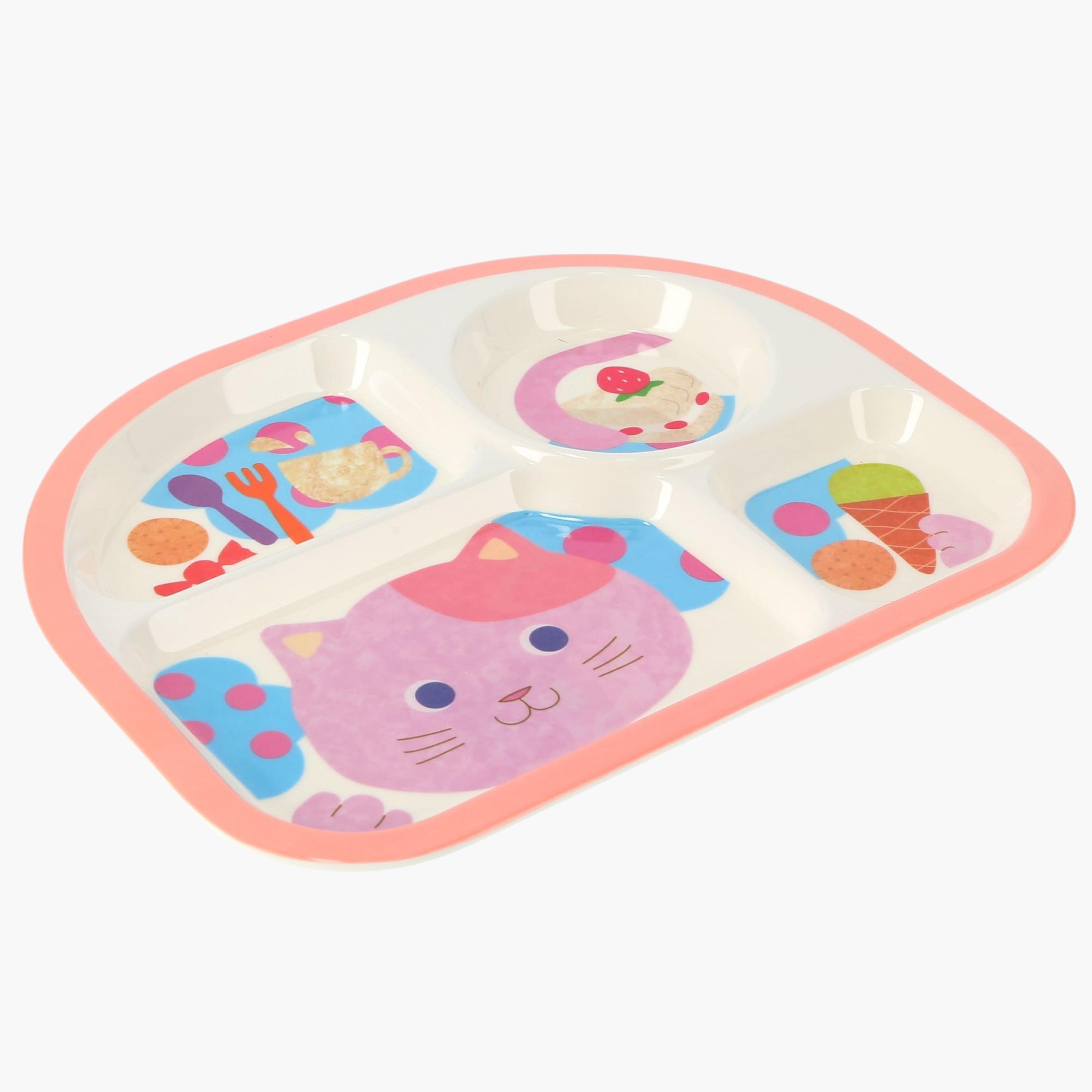 صحن ميلامين 4 أقسام بطبعات من رويال فورد-household-dining-dinnerware-plates-image-2