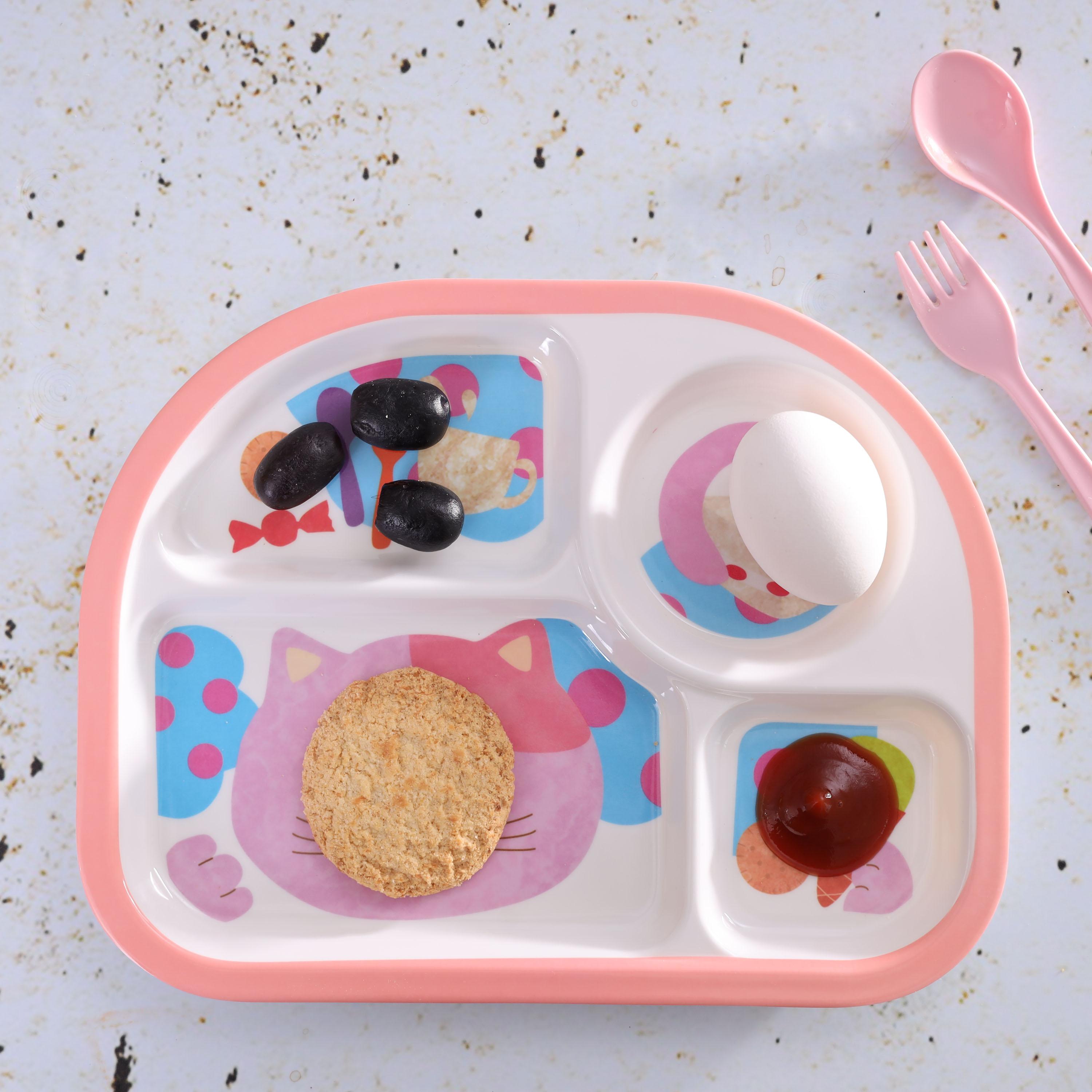 صحن ميلامين 4 أقسام بطبعات من رويال فورد-household-dining-dinnerware-plates-image-3