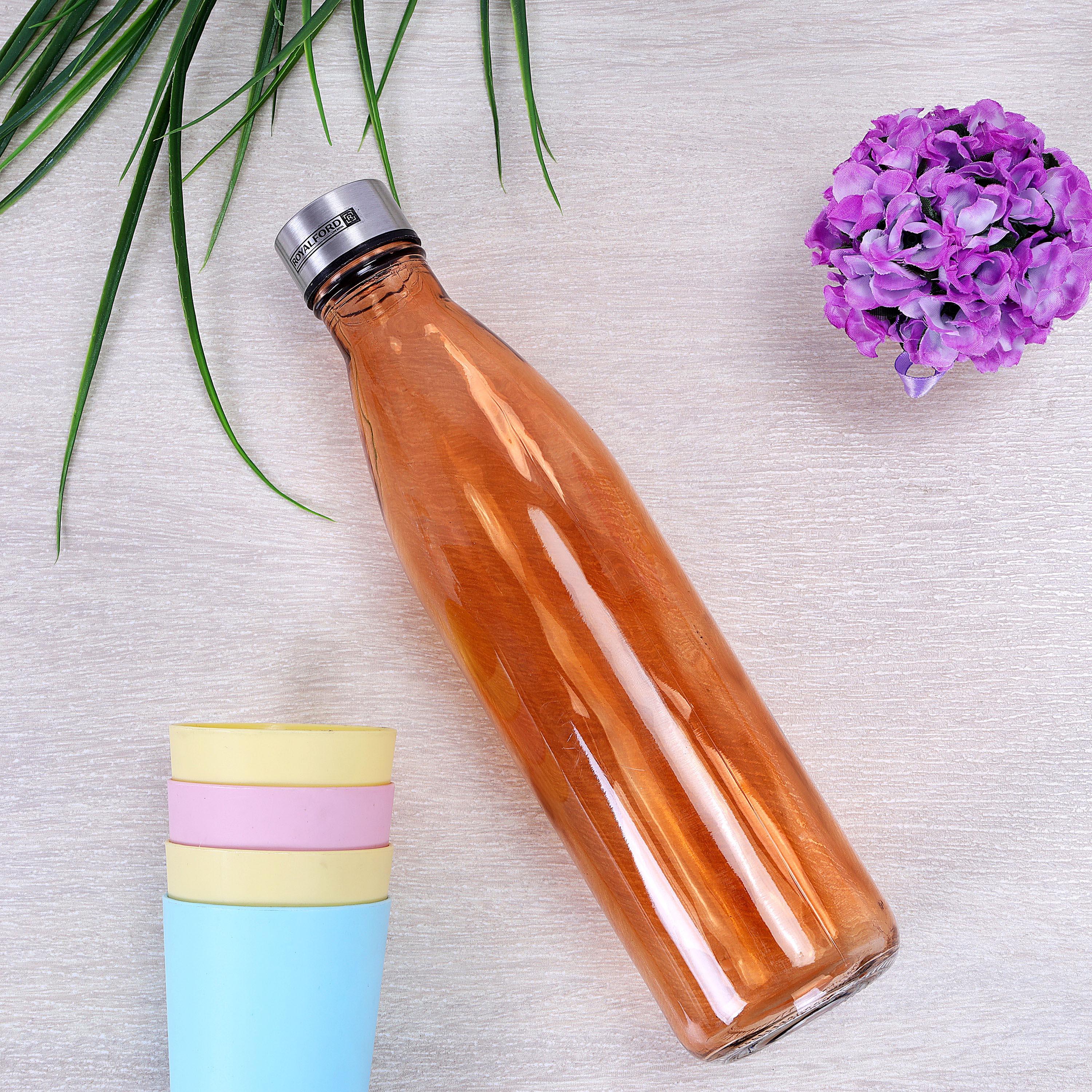 Glass Water Bottle - 1 L-household-dining-teaandcoffee-vacuumflaskscoffeeandteapots-image-5