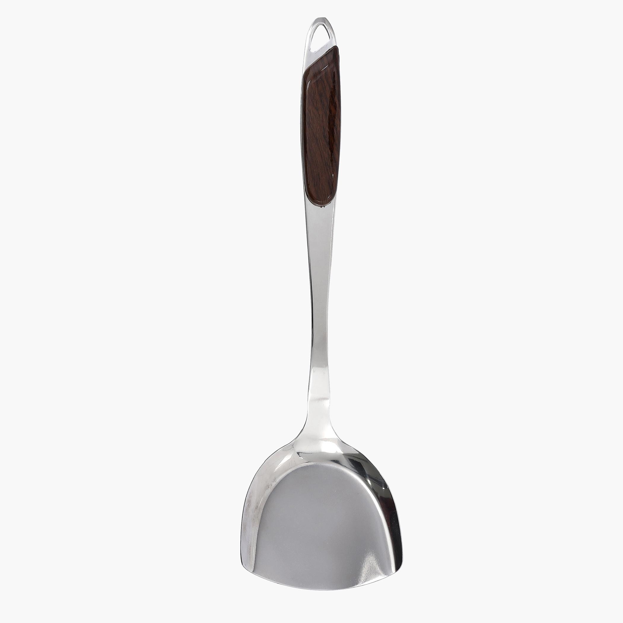 Stainless Steel Turner with Wooden Handle-household-kitchen-kitchentoolsandutensils-foodservingtools-image-1