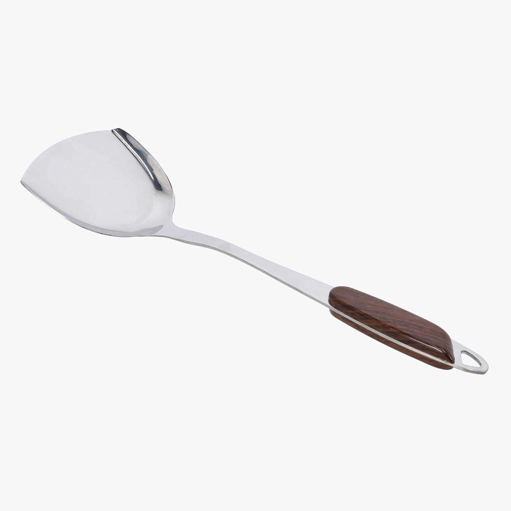 Stainless Steel Turner with Wooden Handle-household-kitchen-kitchentoolsandutensils-foodservingtools-image-2