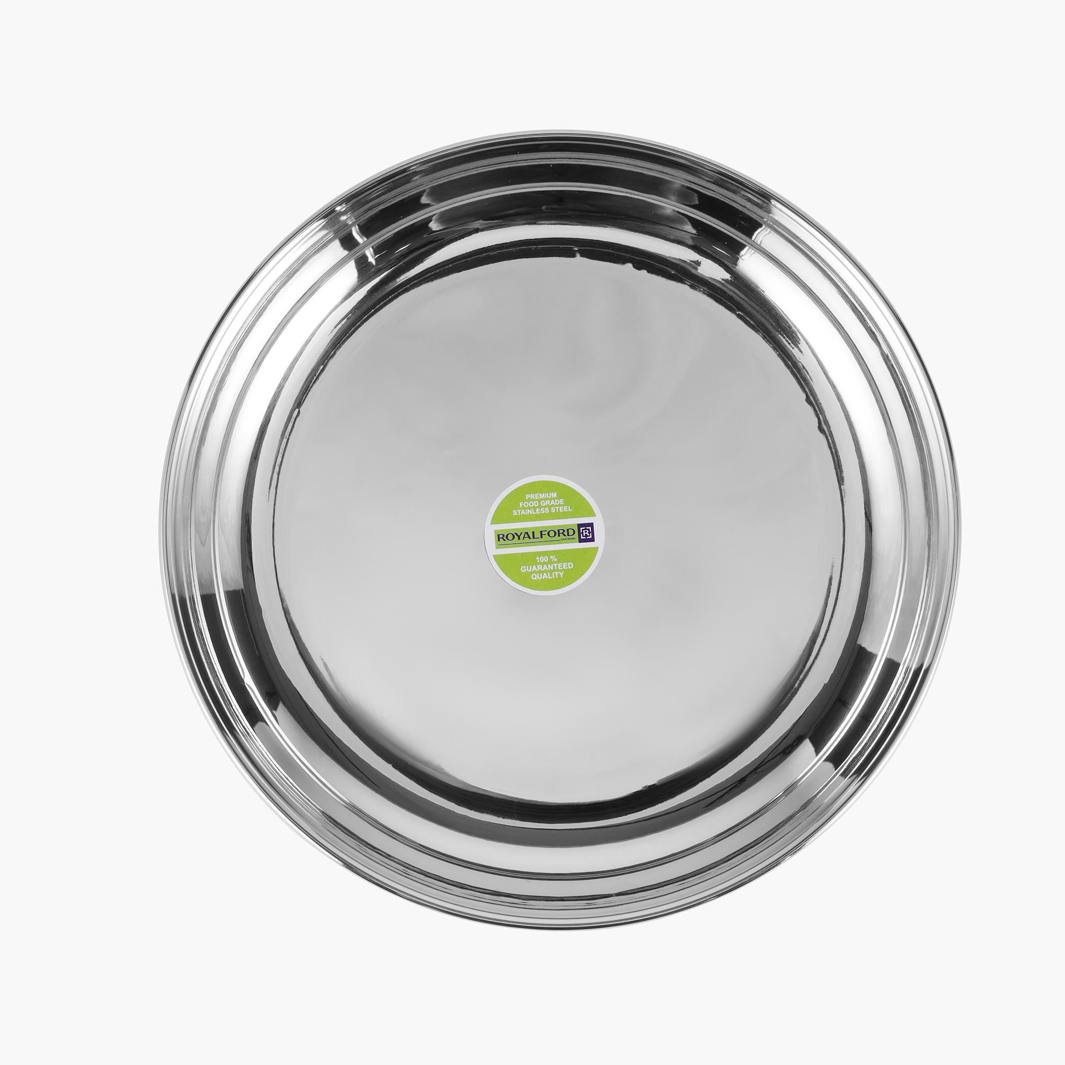 Stainless Steel Rice Plate - 21 cms-household-dining-dinnerware-dinnerwarecollections-image-4