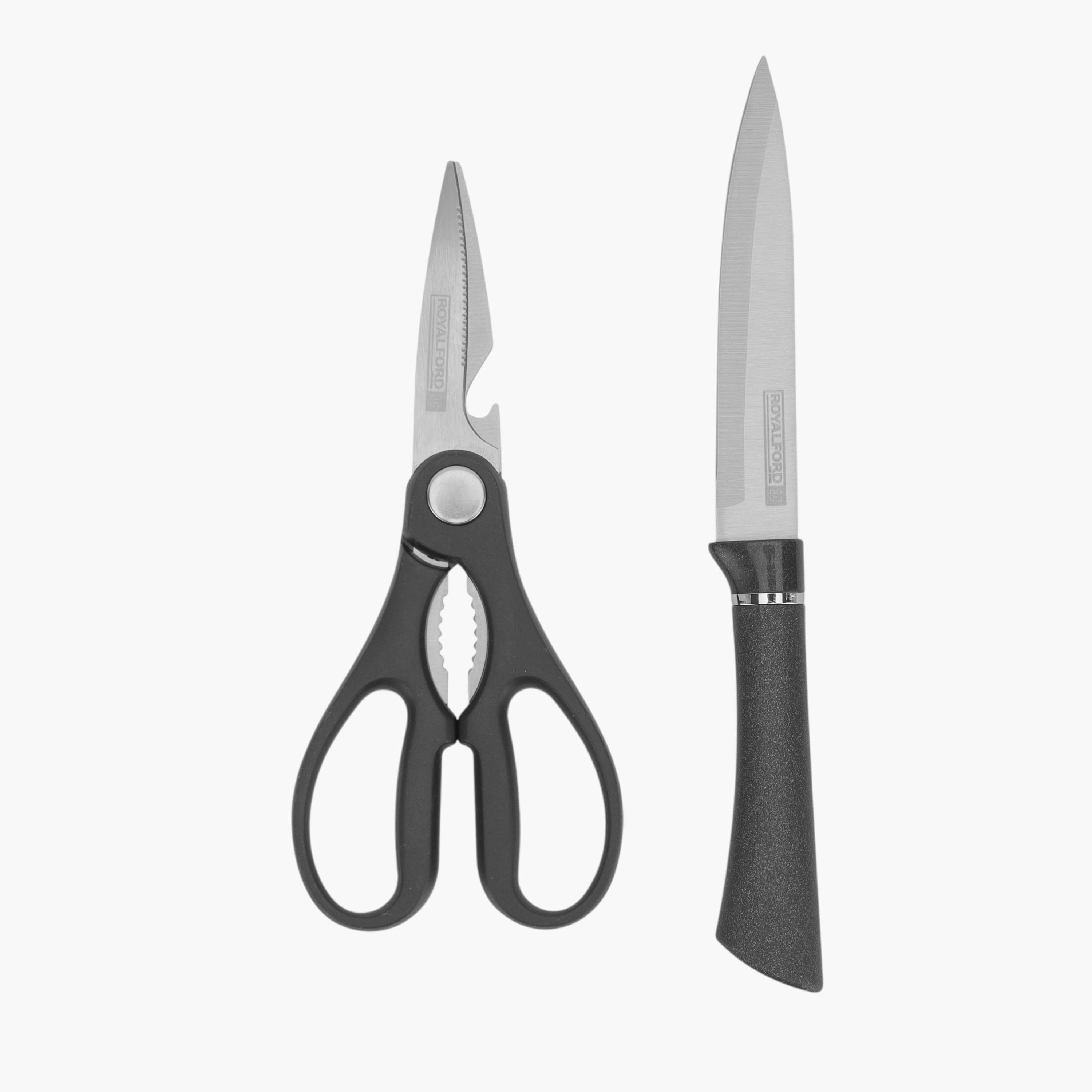 طقم مقص مطبخ وسكين متعدد الاستخدامات من رويال فورد-household-kitchen-kitchentoolsandutensils-knives-image-1