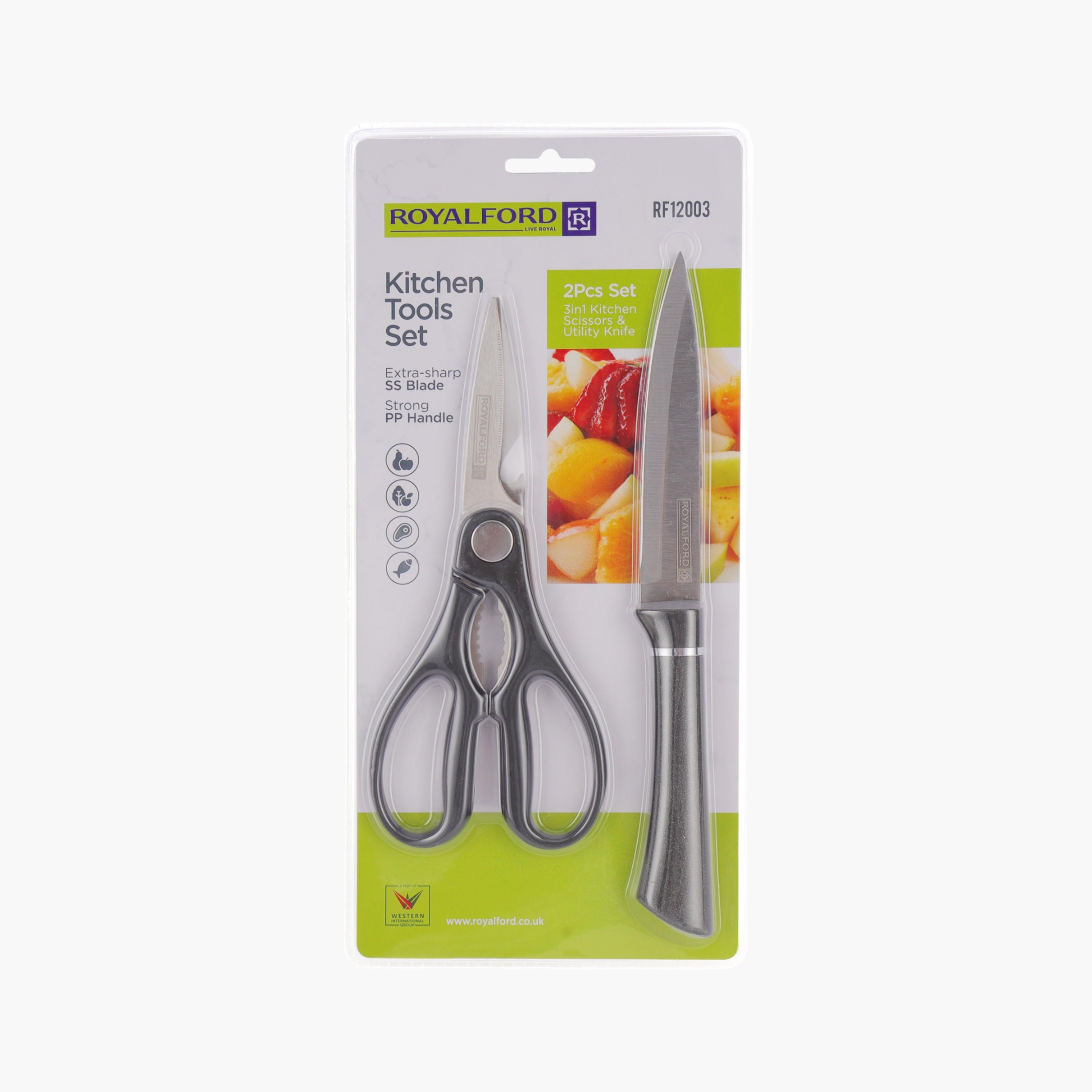 طقم مقص مطبخ وسكين متعدد الاستخدامات من رويال فورد-household-kitchen-kitchentoolsandutensils-knives-image-2