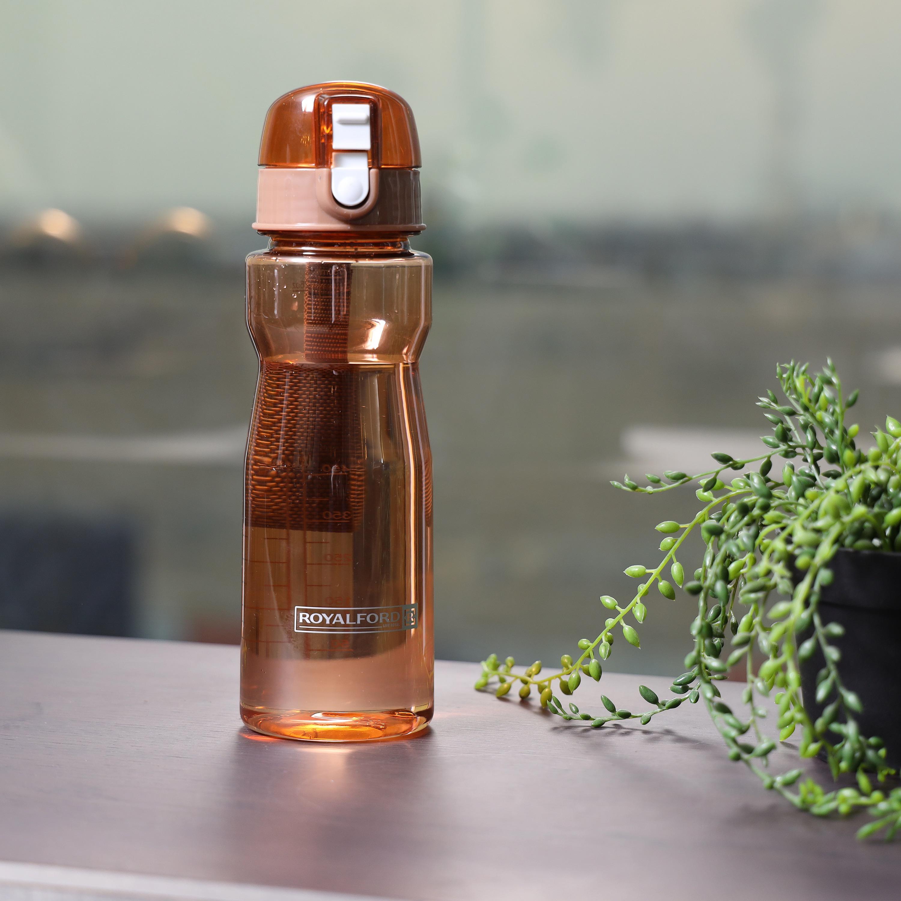 Royalford Water Bottle with Volume Marker and Flip Lid - 550 ml-school-waterbottles-image-3