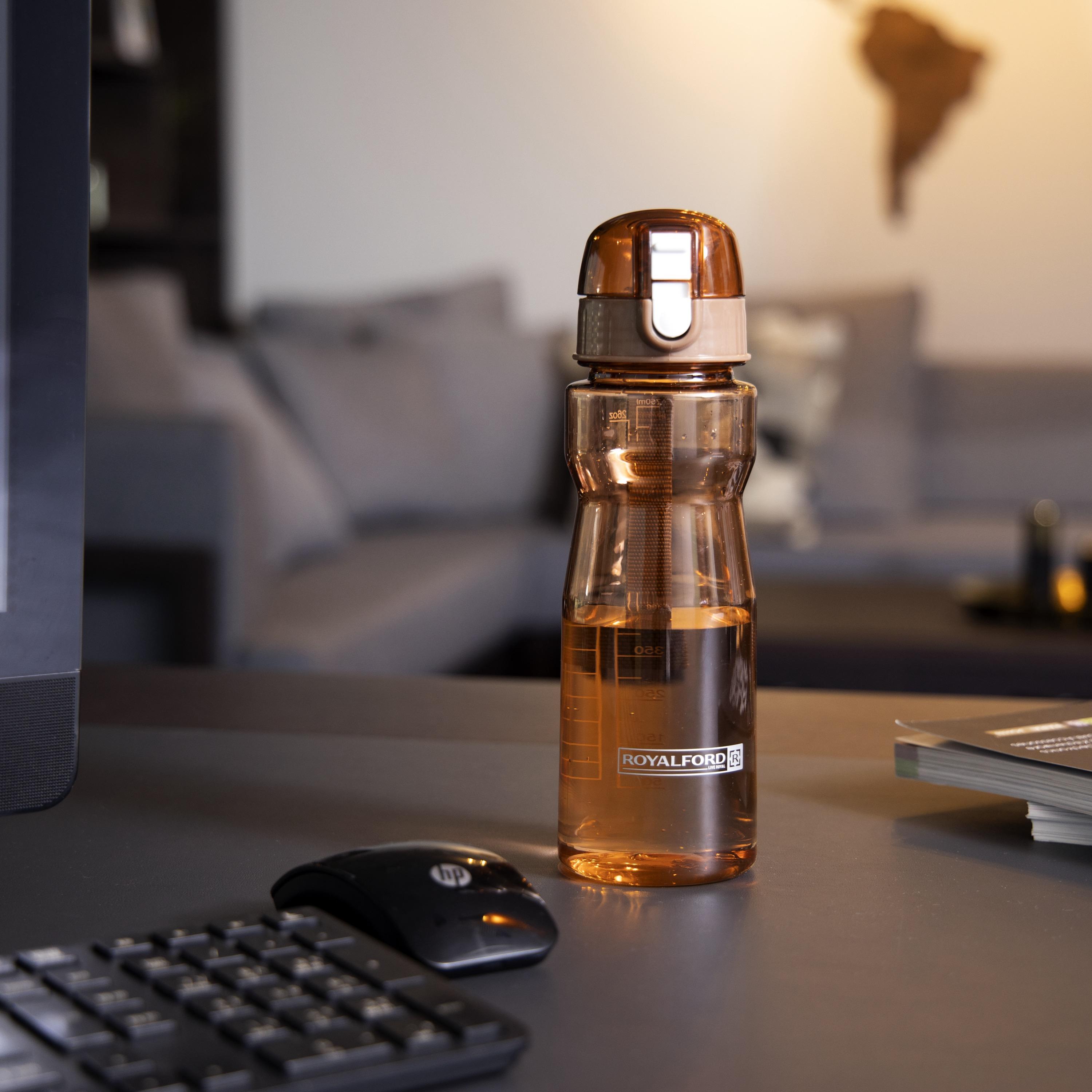 Royalford Water Bottle with Volume Marker and Flip Lid - 550 ml-school-waterbottles-image-8