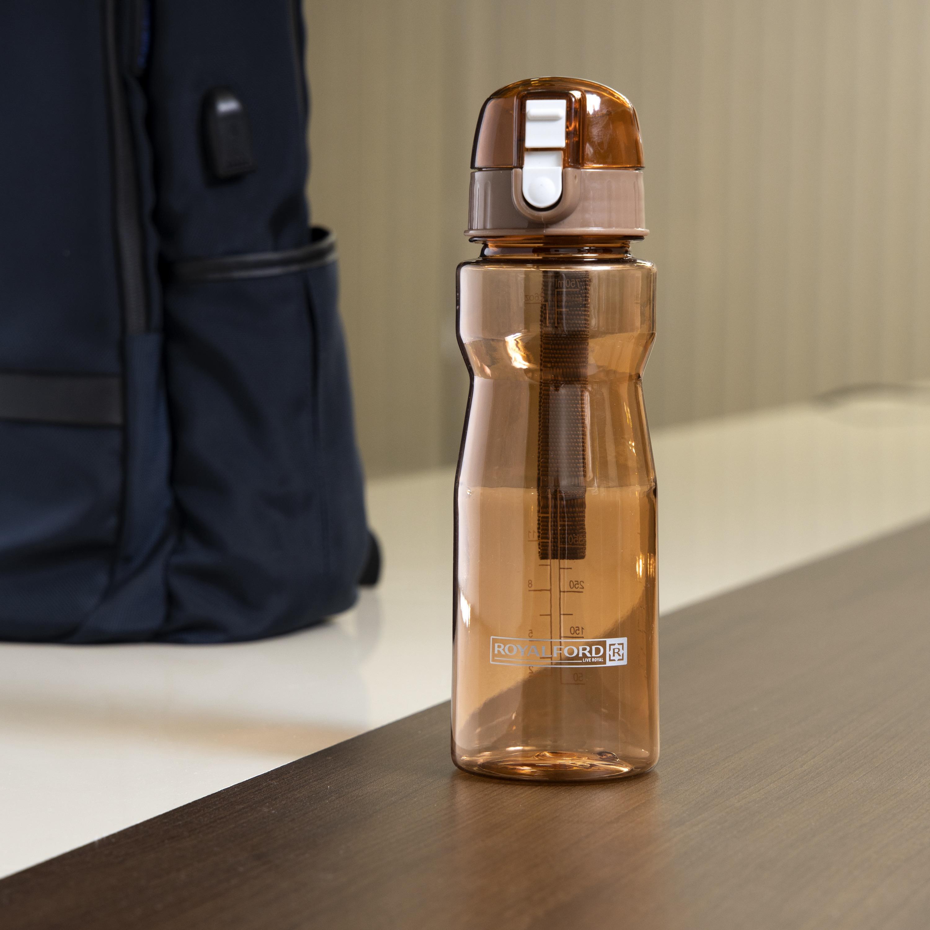 Royalford Water Bottle with Volume Marker and Flip Lid - 550 ml-school-waterbottles-image-9