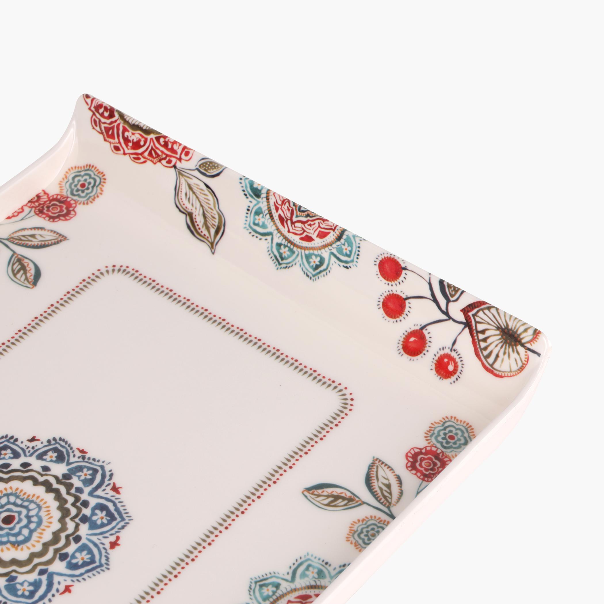 Melamine Boat Serving Tray with Handles - 39x2 cms-household-dining-serveware-servingtrays-image-3