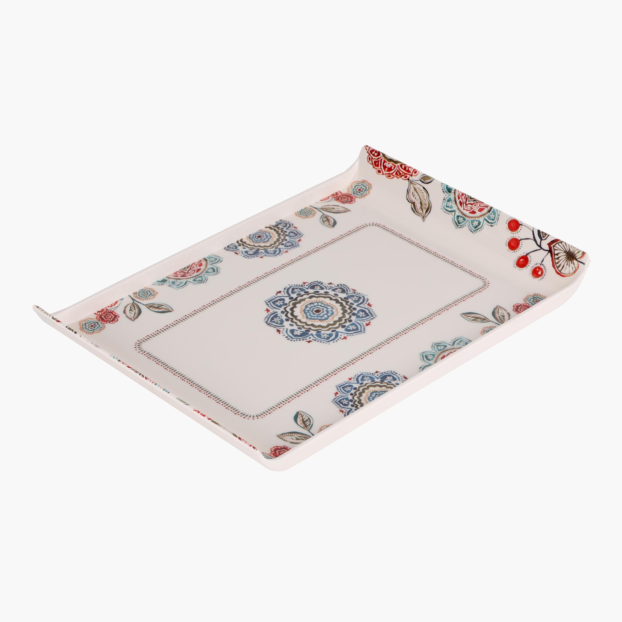 Melamine Boat Serving Tray with Handles - 39x2 cms-household-dining-serveware-servingtrays-image-5