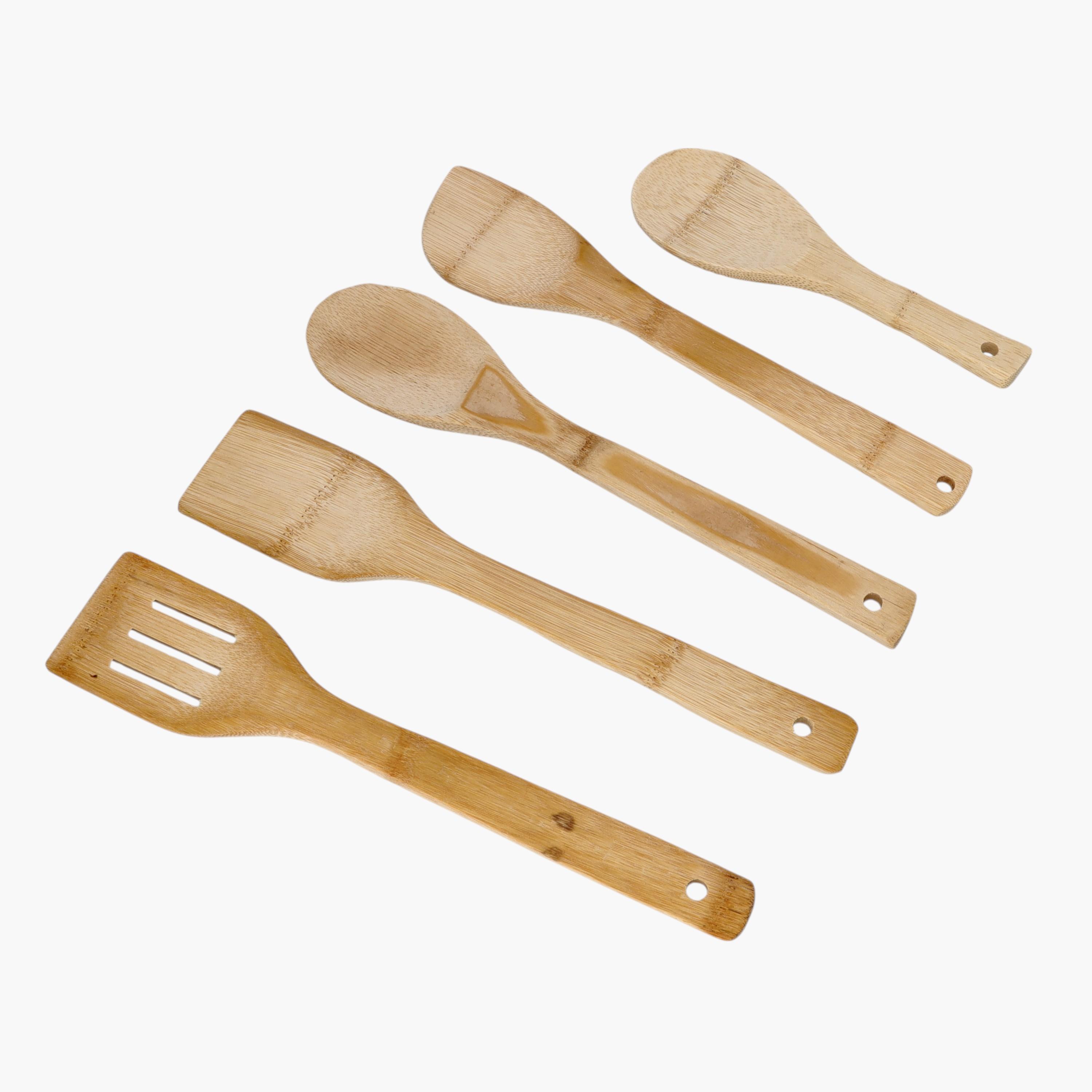 Organic Bamboo 6-Piece Kitchen Tools Set-household-kitchen-kitchentoolsandutensils-foodservingtools-image-2