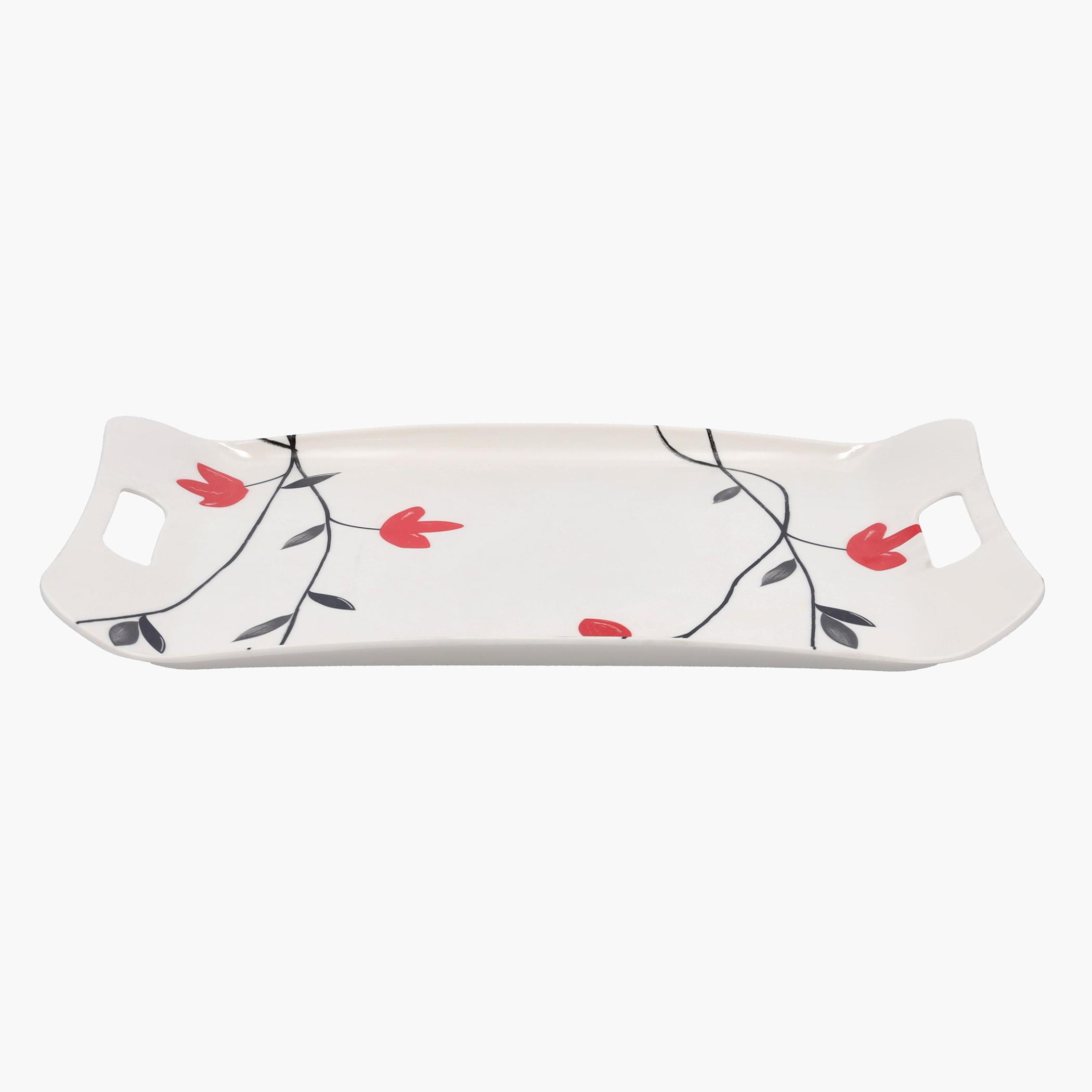 Floral Print Melamine Serving Tray-household-dining-serveware-servingtrays-image-2