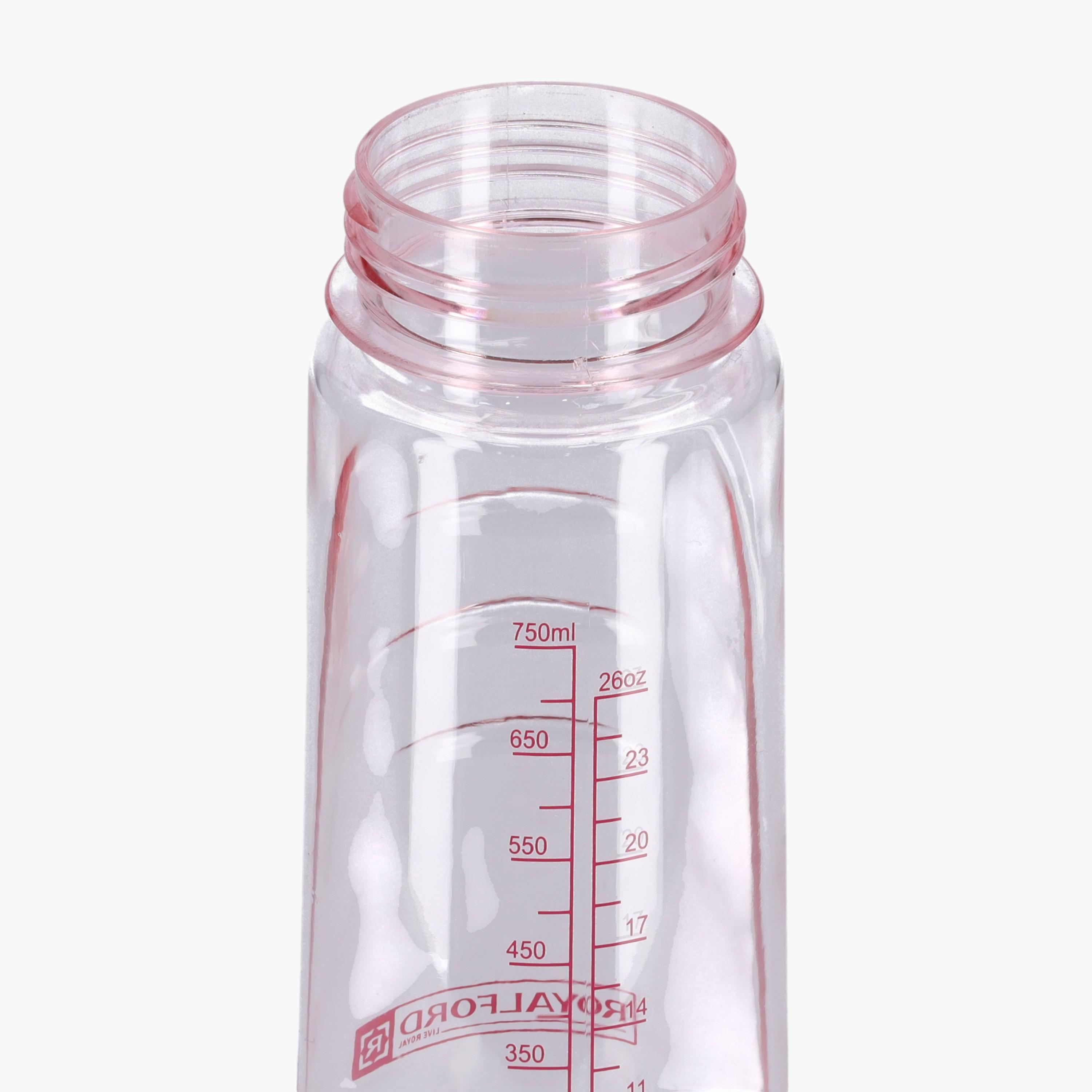 Royalford Water Bottle with Volume Tracker and Push Button Lid - 750 ml-school-waterbottles-image-4