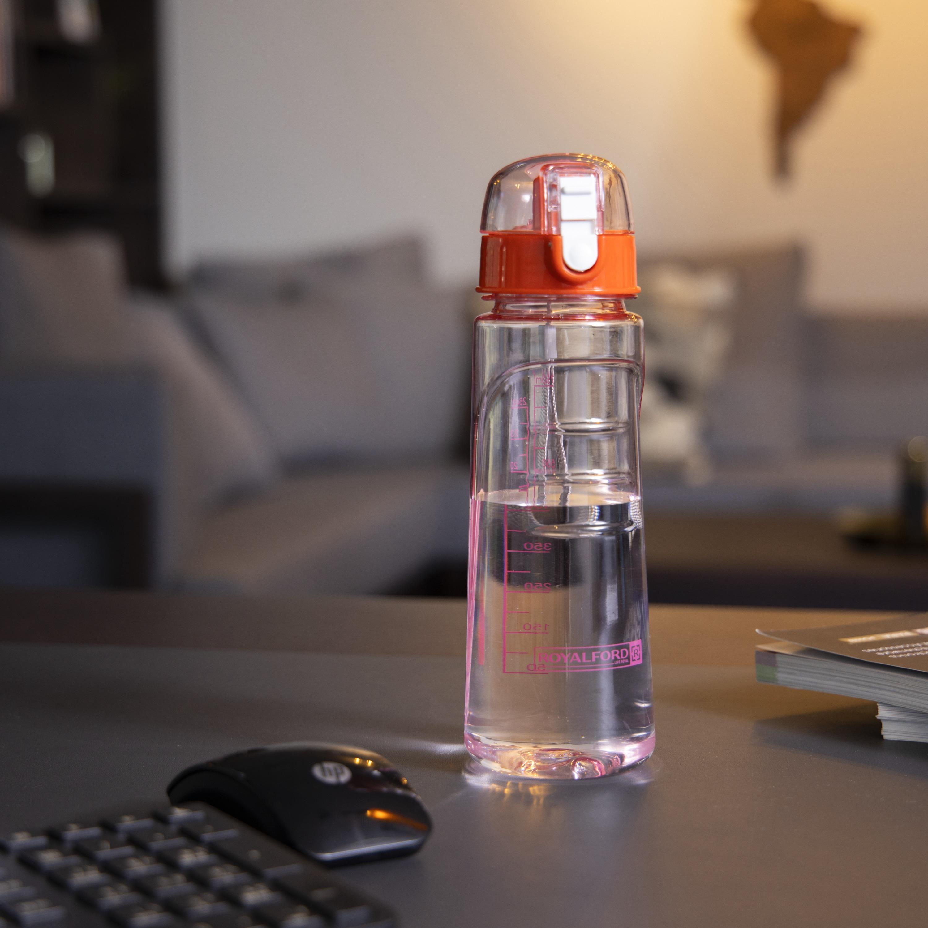 Royalford Water Bottle with Volume Tracker and Push Button Lid - 750 ml-school-waterbottles-image-8
