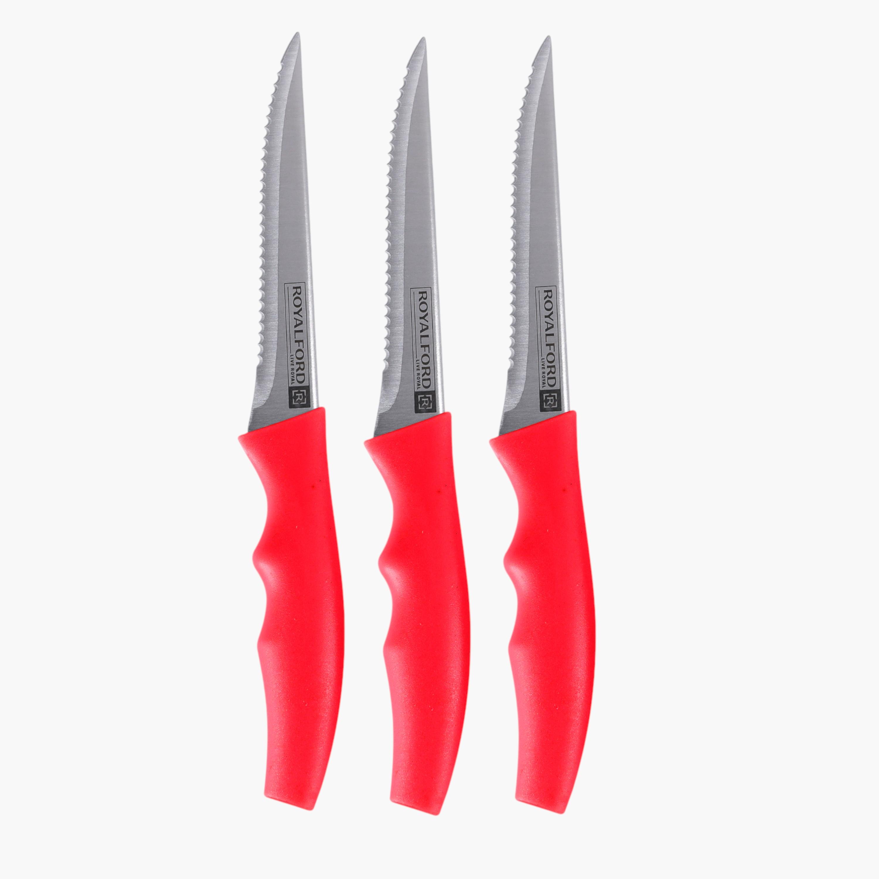 Royalford 3-Piece Stainless Steel Steak Knife Set-household-kitchen-kitchentoolsandutensils-knives-image-1