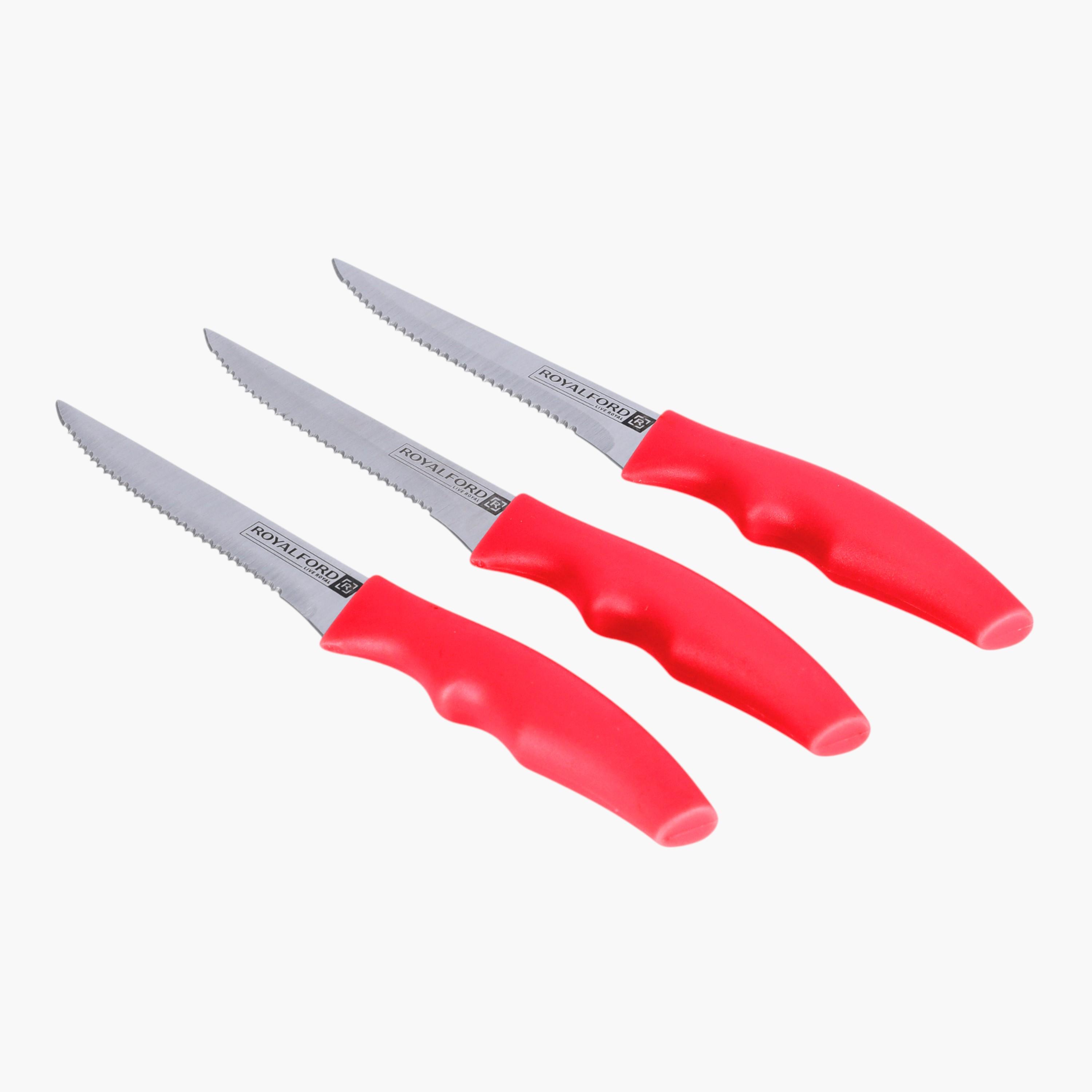 Royalford 3-Piece Stainless Steel Steak Knife Set-household-kitchen-kitchentoolsandutensils-knives-image-3