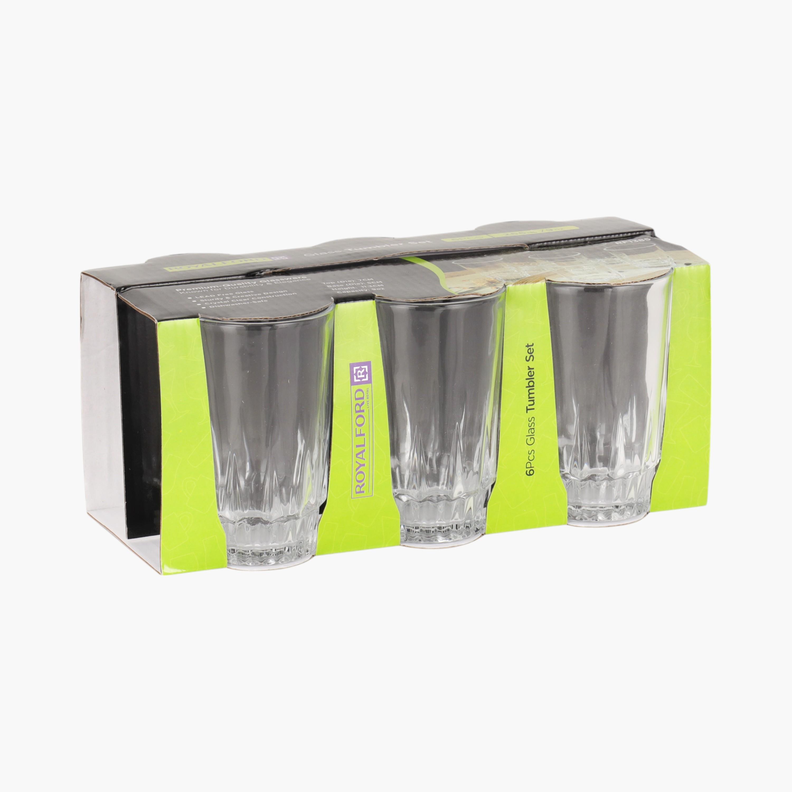 Glass 6-Piece Tumbler Set - 266 ml-household-dining-glassware-drinkingglasses-image-9