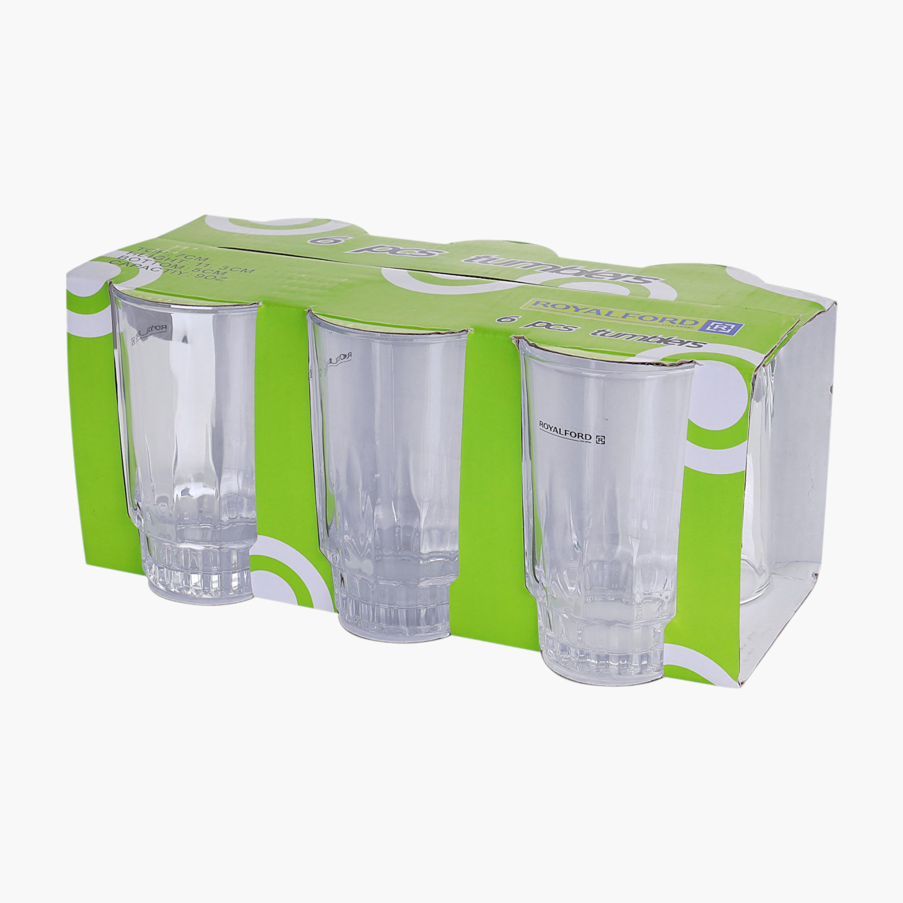 Glass 6-Piece Tumbler Set - 266 ml-household-dining-glassware-drinkingglasses-image-8