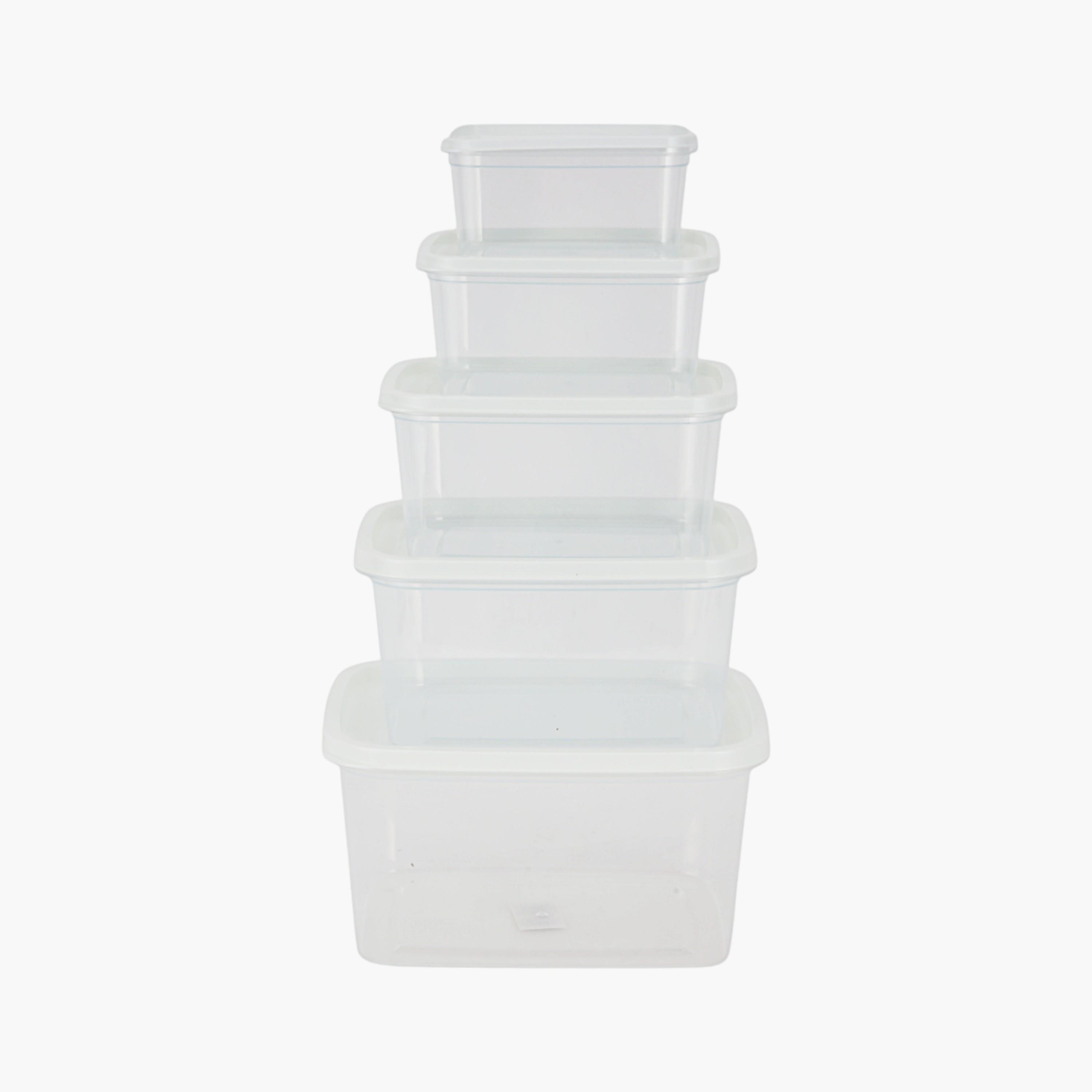 Rectangular 5-Piece Food Storage Container Set-household-kitchen-foodstorage-containers-image-1