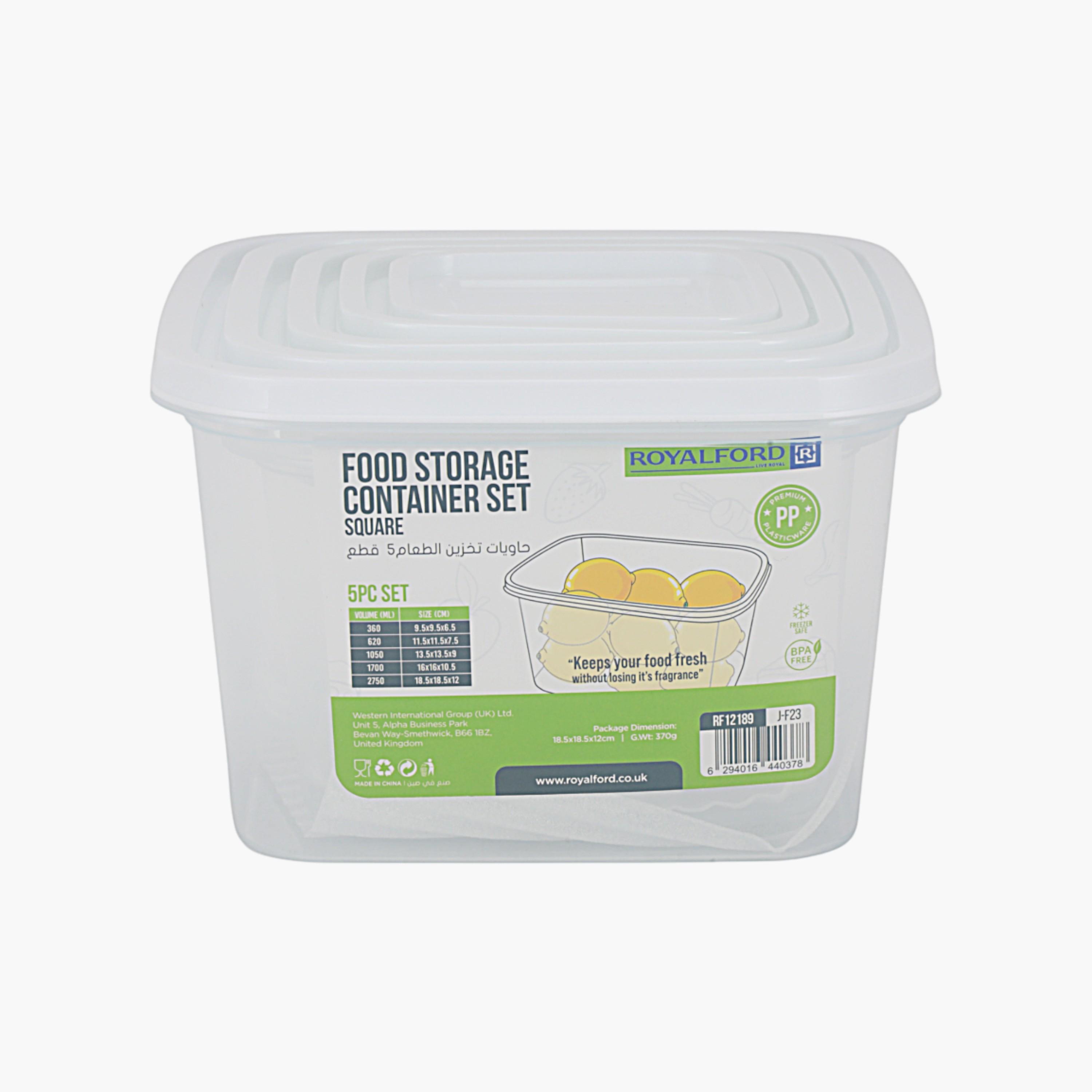 Royalford 5-Piece Food Storage Container Set-household-kitchen-foodstorage-containers-image-2