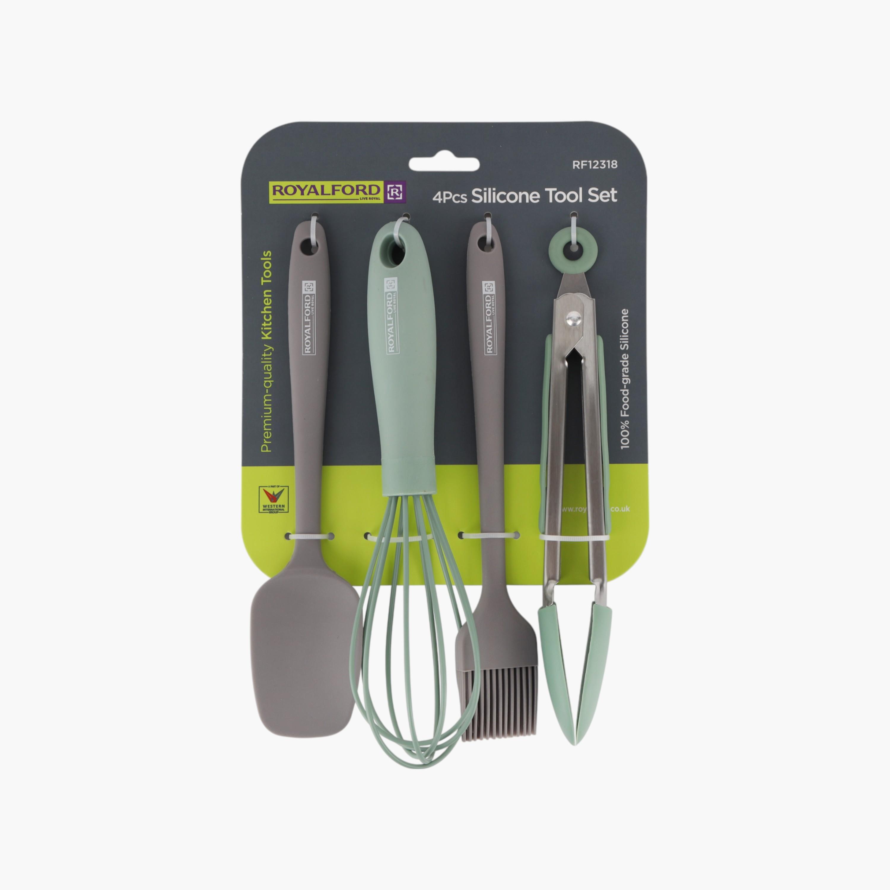 Royalford 4-Piece Silicone Kitchen Tool Set-household-kitchen-kitchentoolsandutensils-foodservingtools-image-2